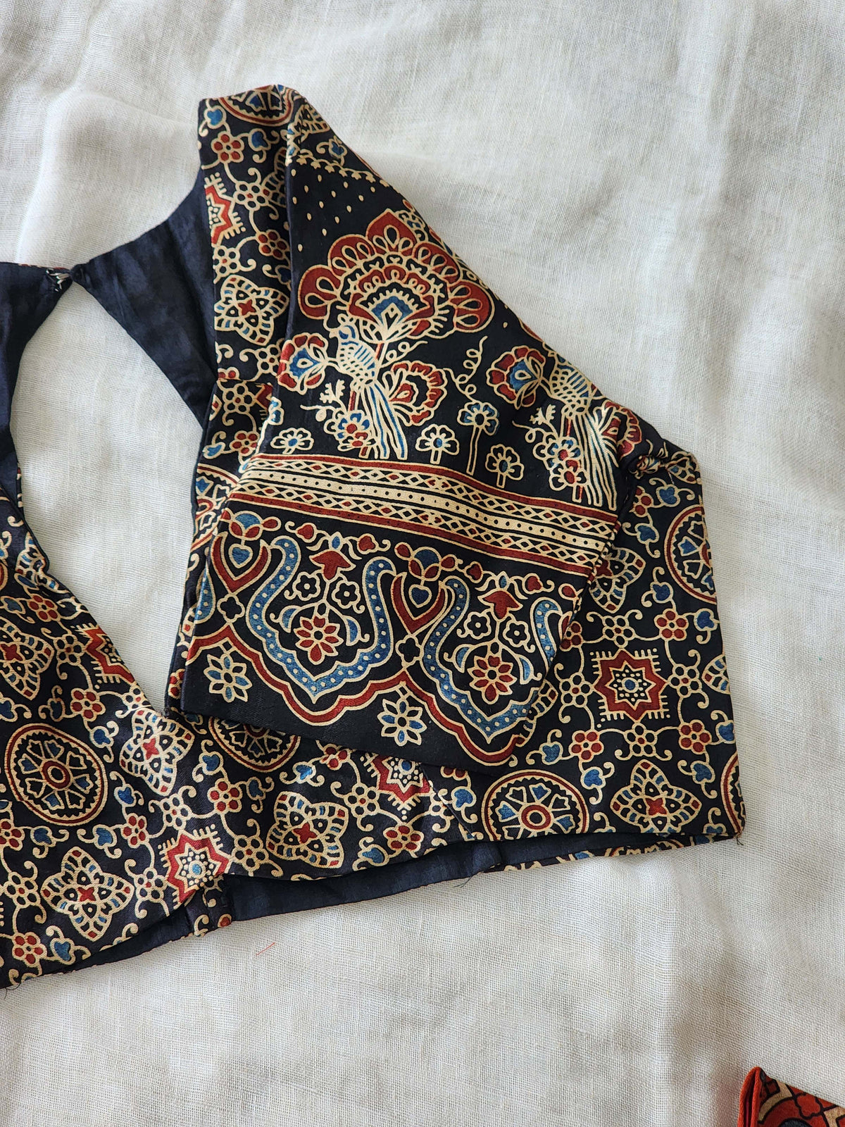Black modal silk blouse