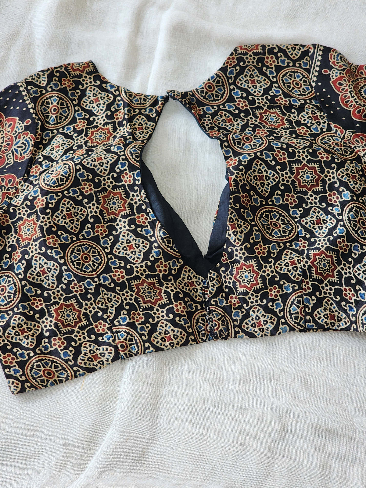 Black modal silk blouse