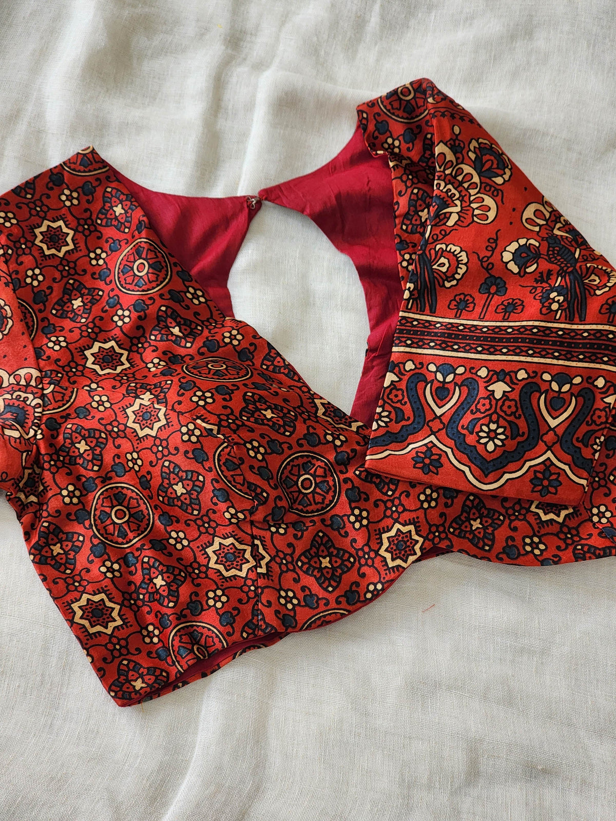 Maroon modal silk blouse