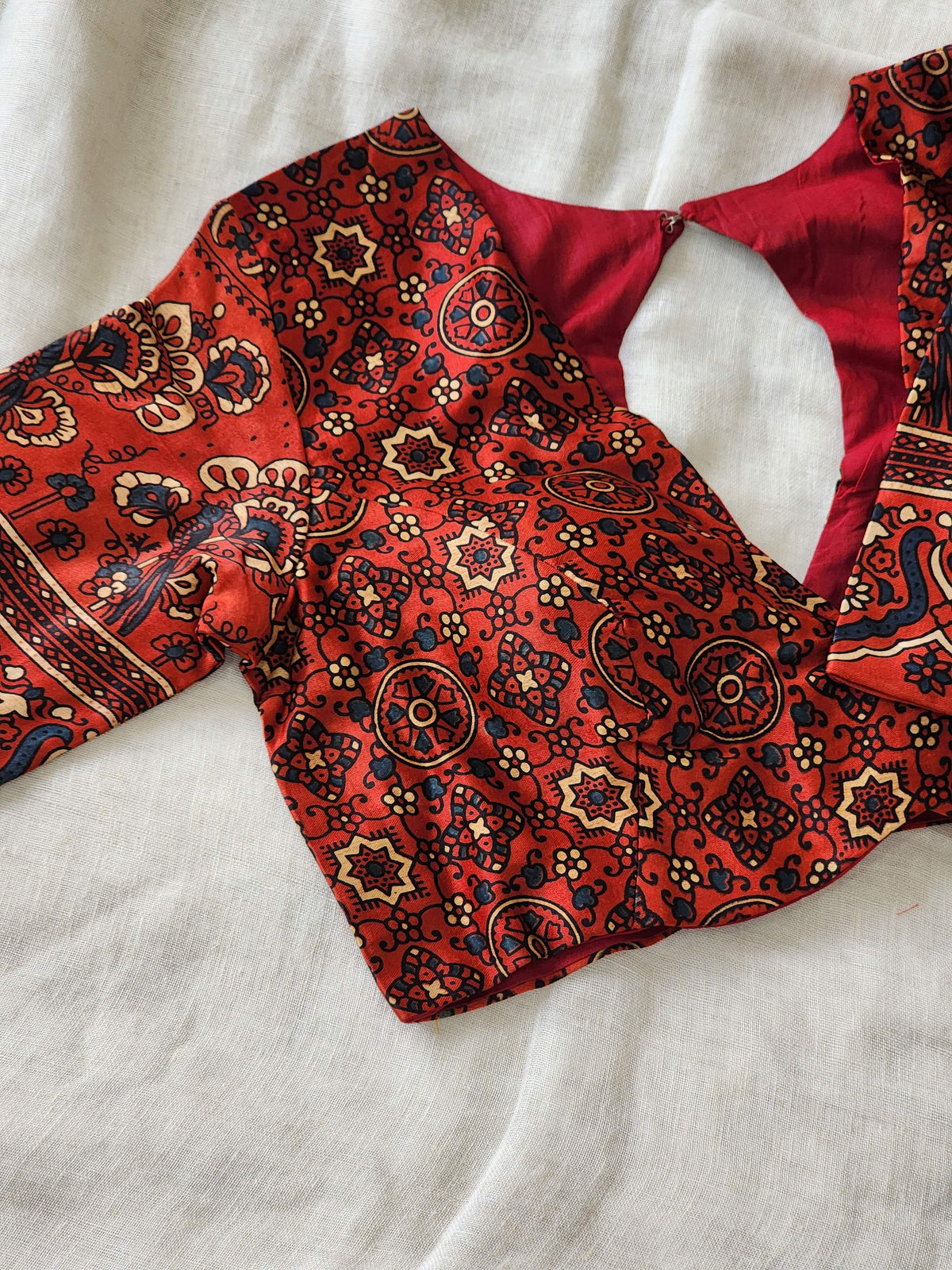 Maroon modal silk blouse