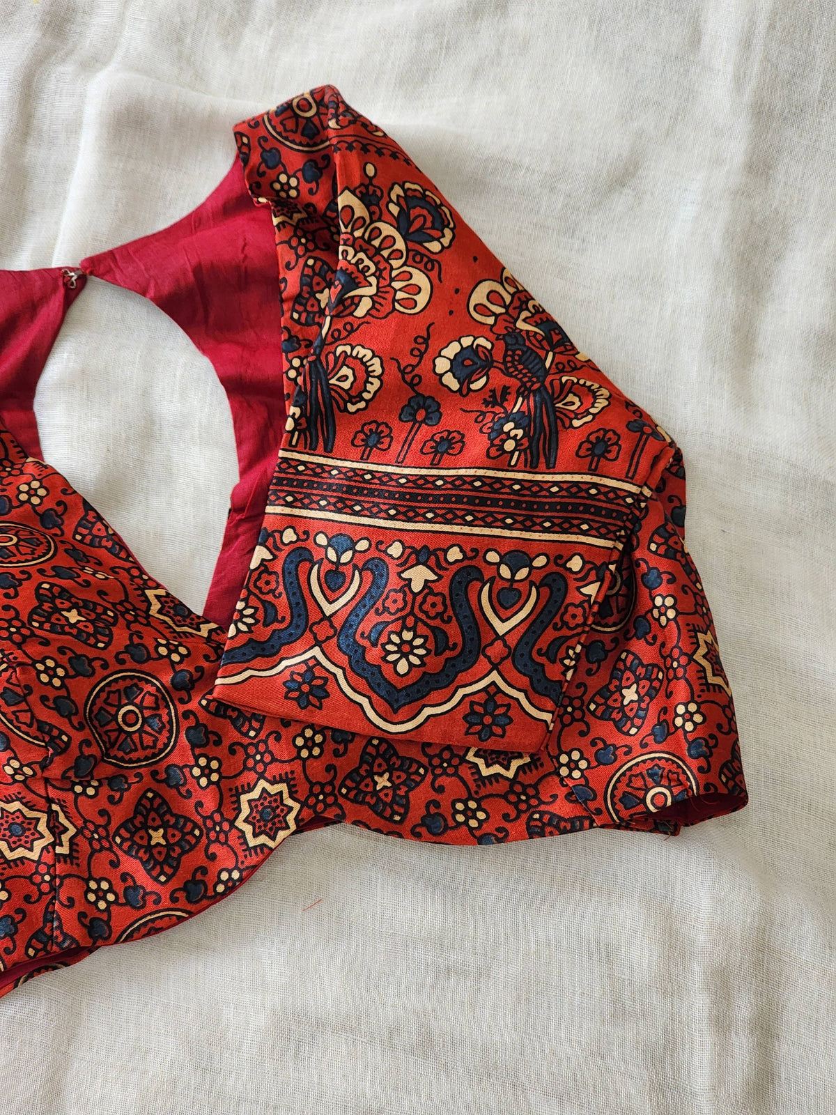 Maroon modal silk blouse