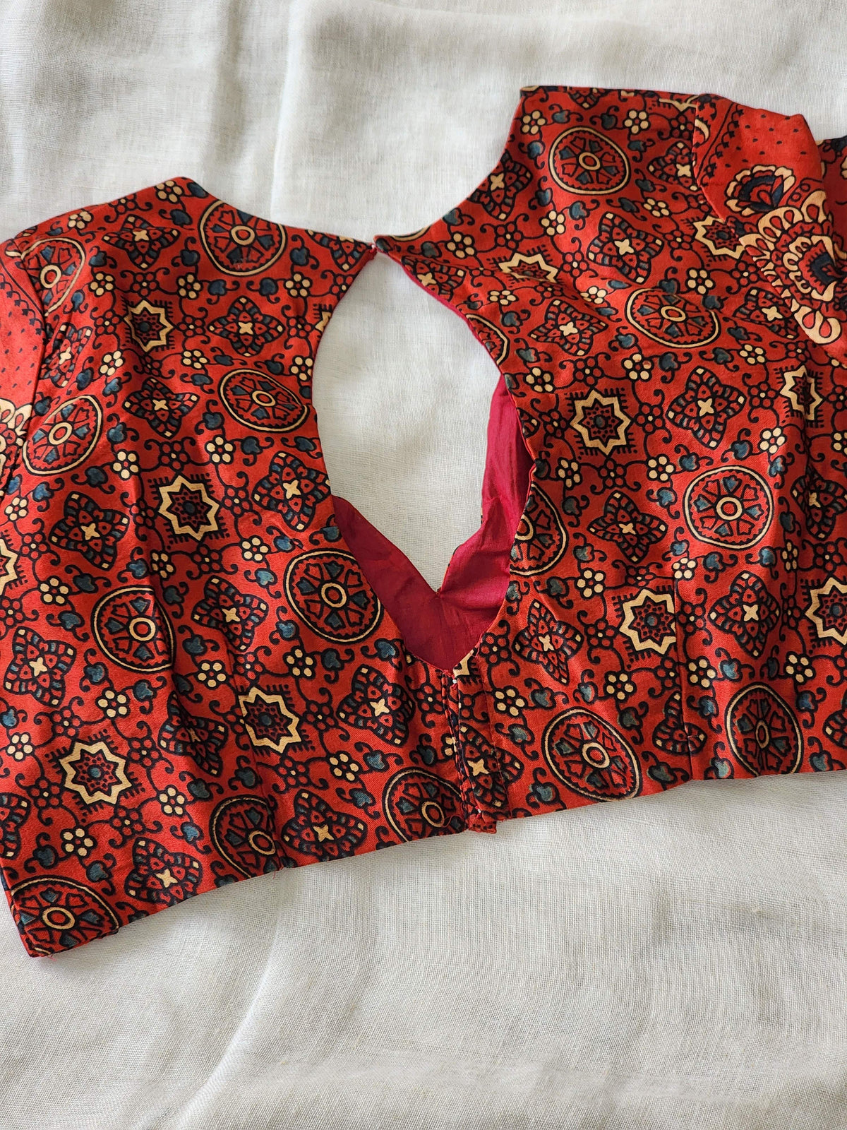 Maroon modal silk blouse