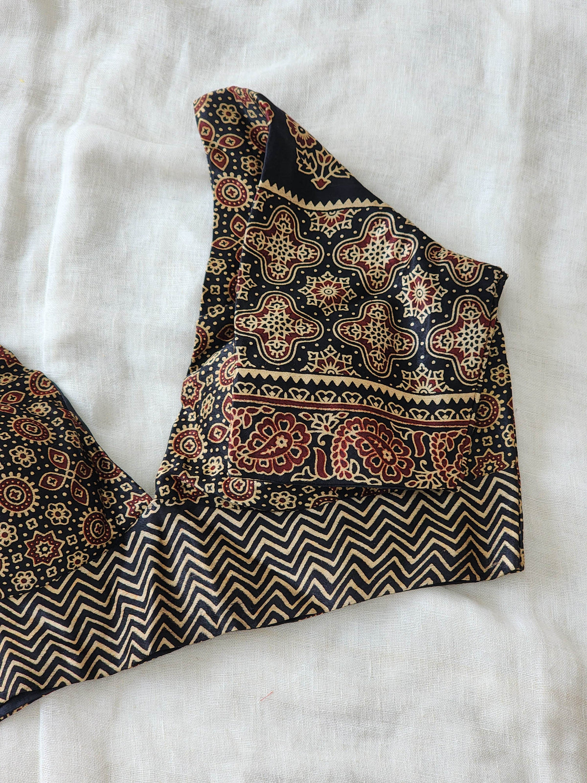 Black modal silk blouse