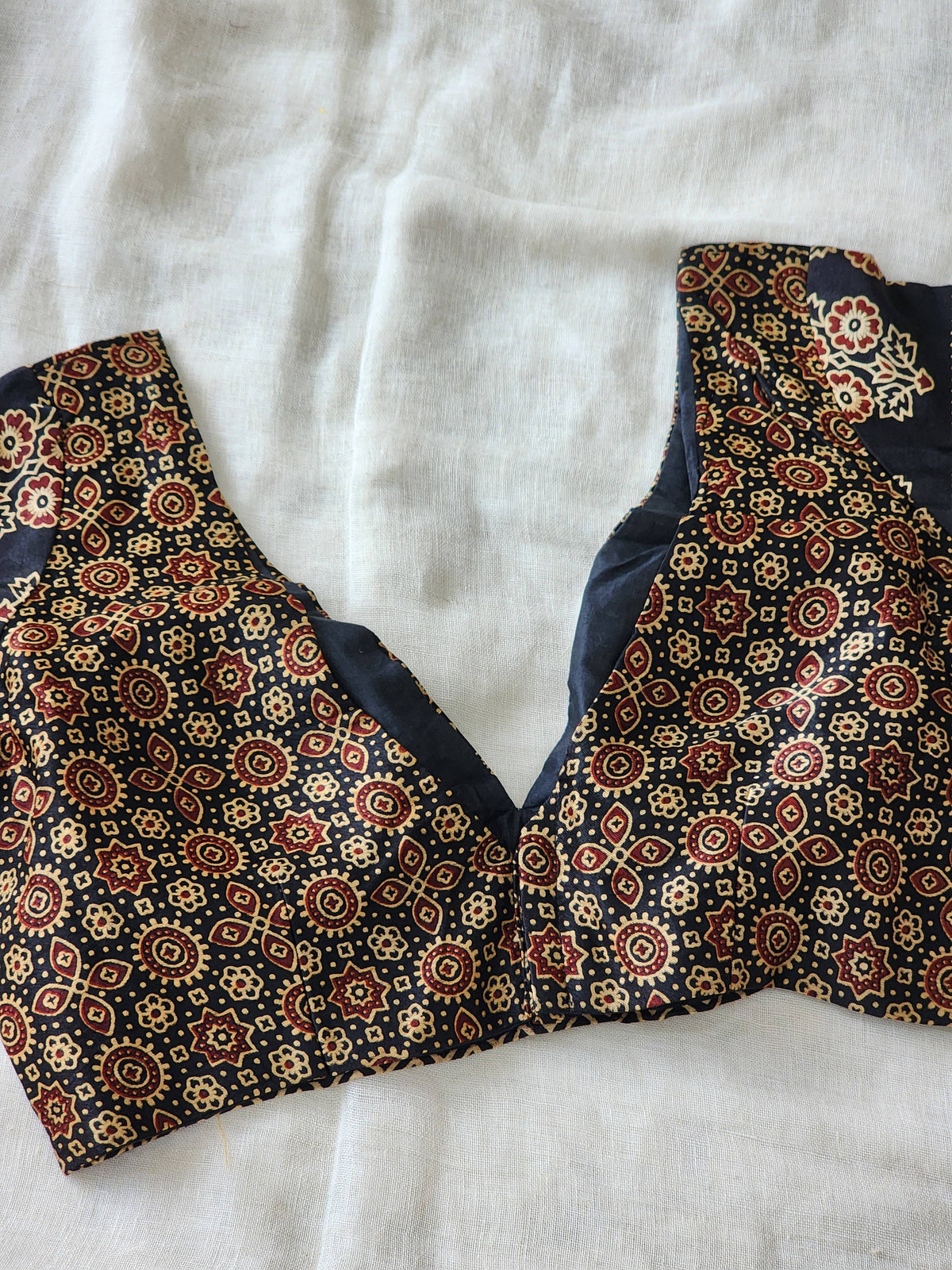 Black modal silk blouse