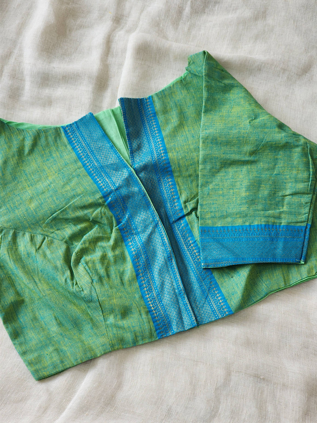 Dual Tone Manglagiri Cotton Blouse