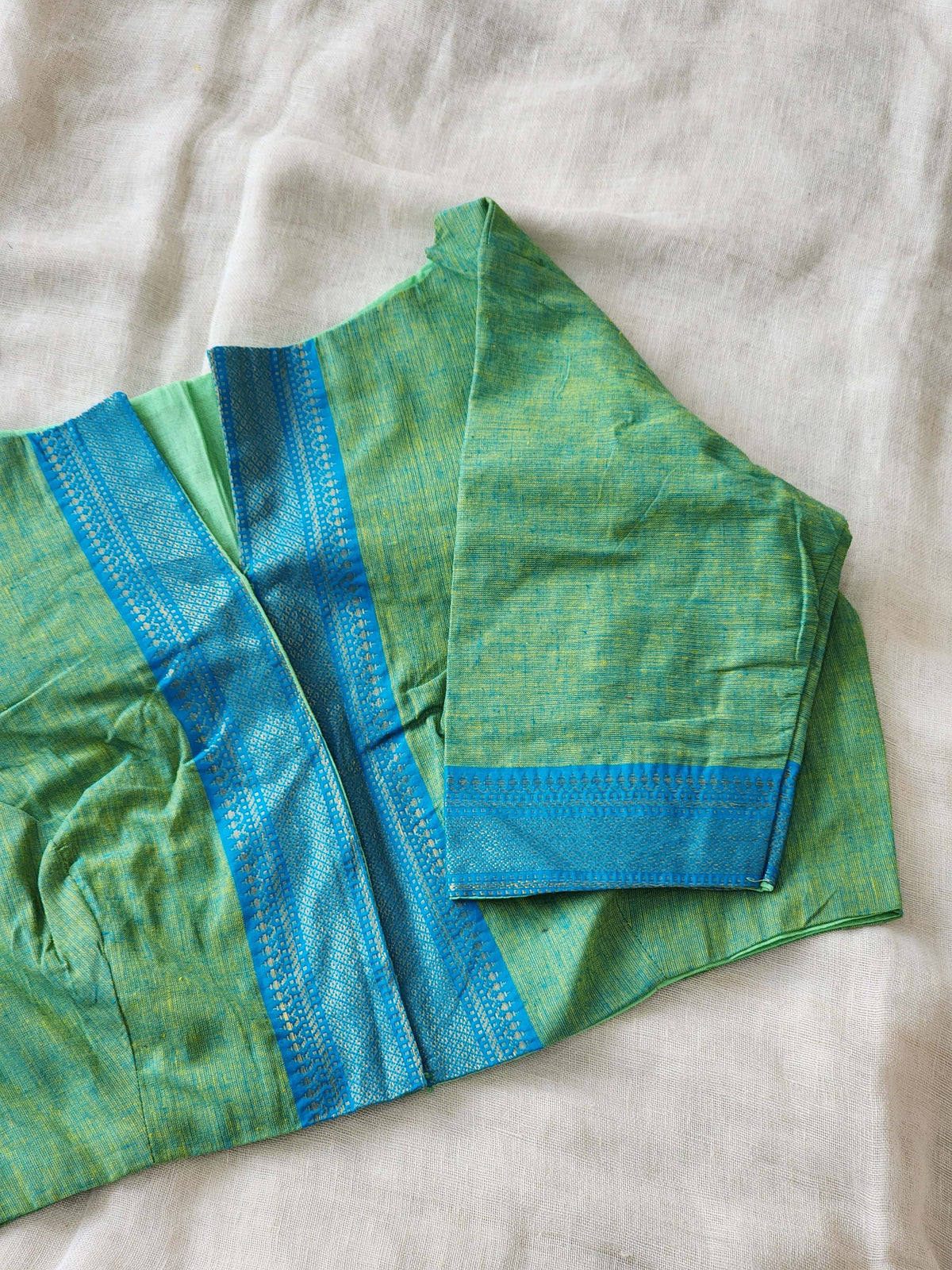 Dual Tone Manglagiri Cotton Blouse