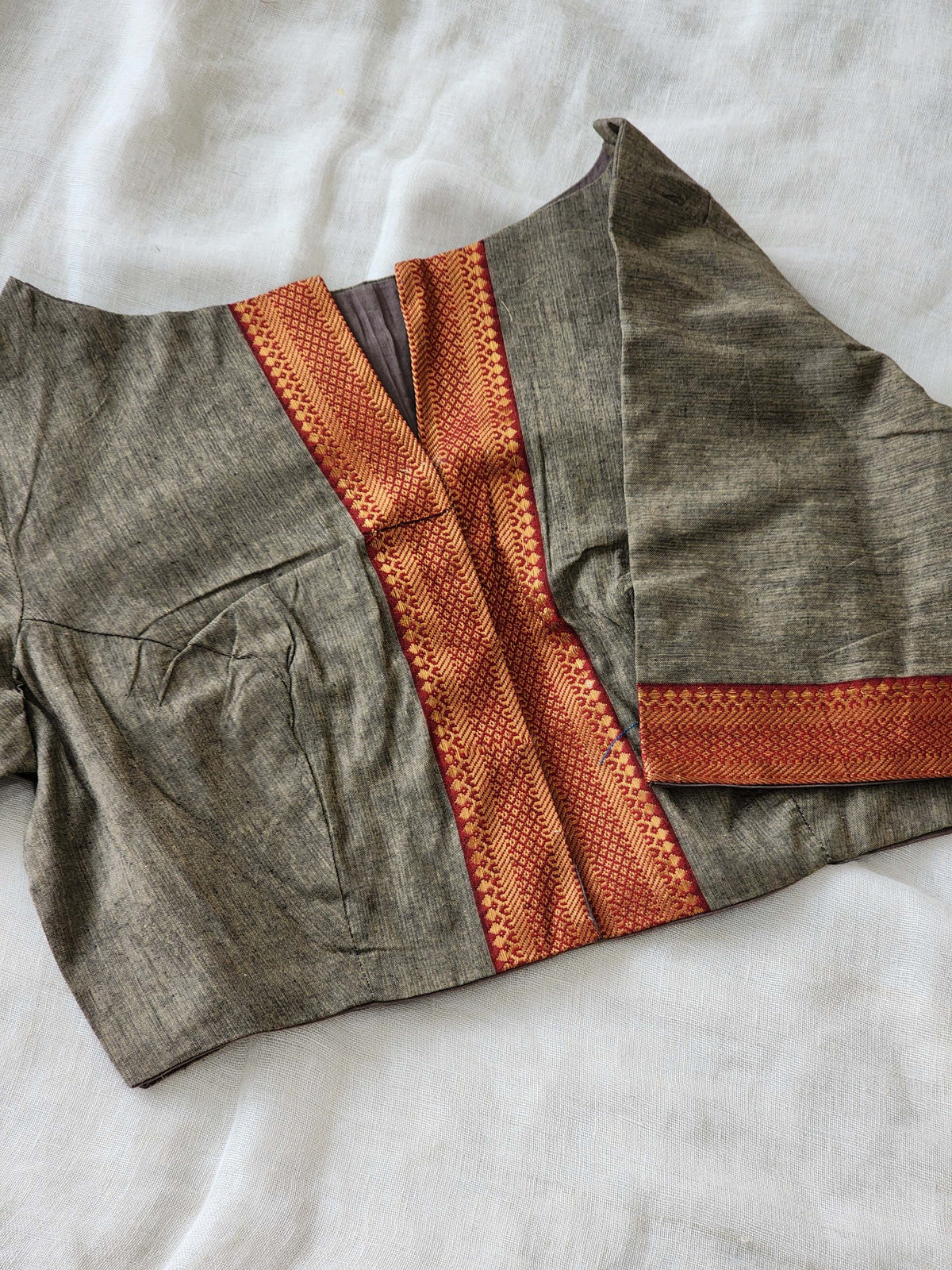 Brown Manglagiri Cotton Blouse