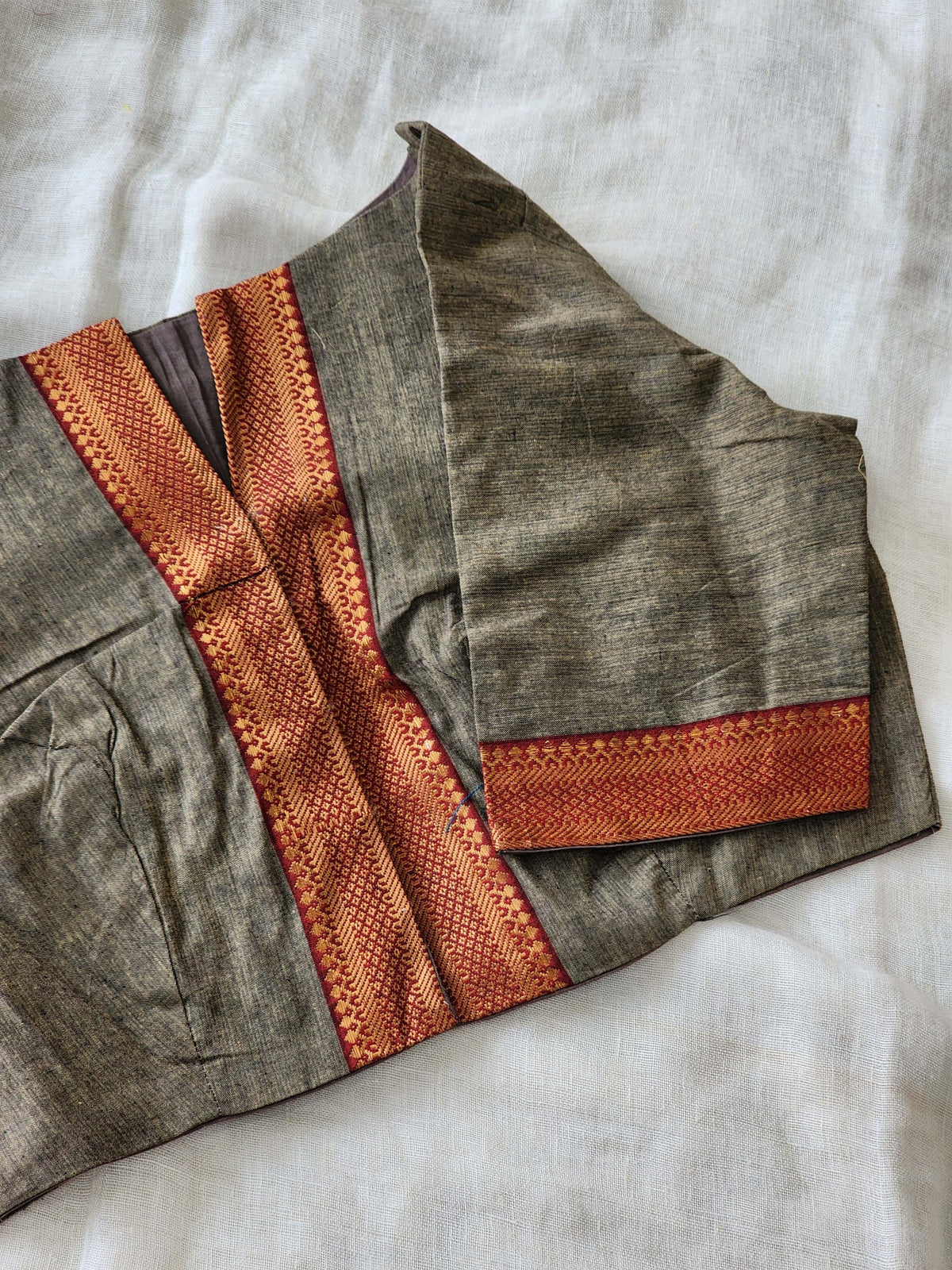 Brown Manglagiri Cotton Blouse