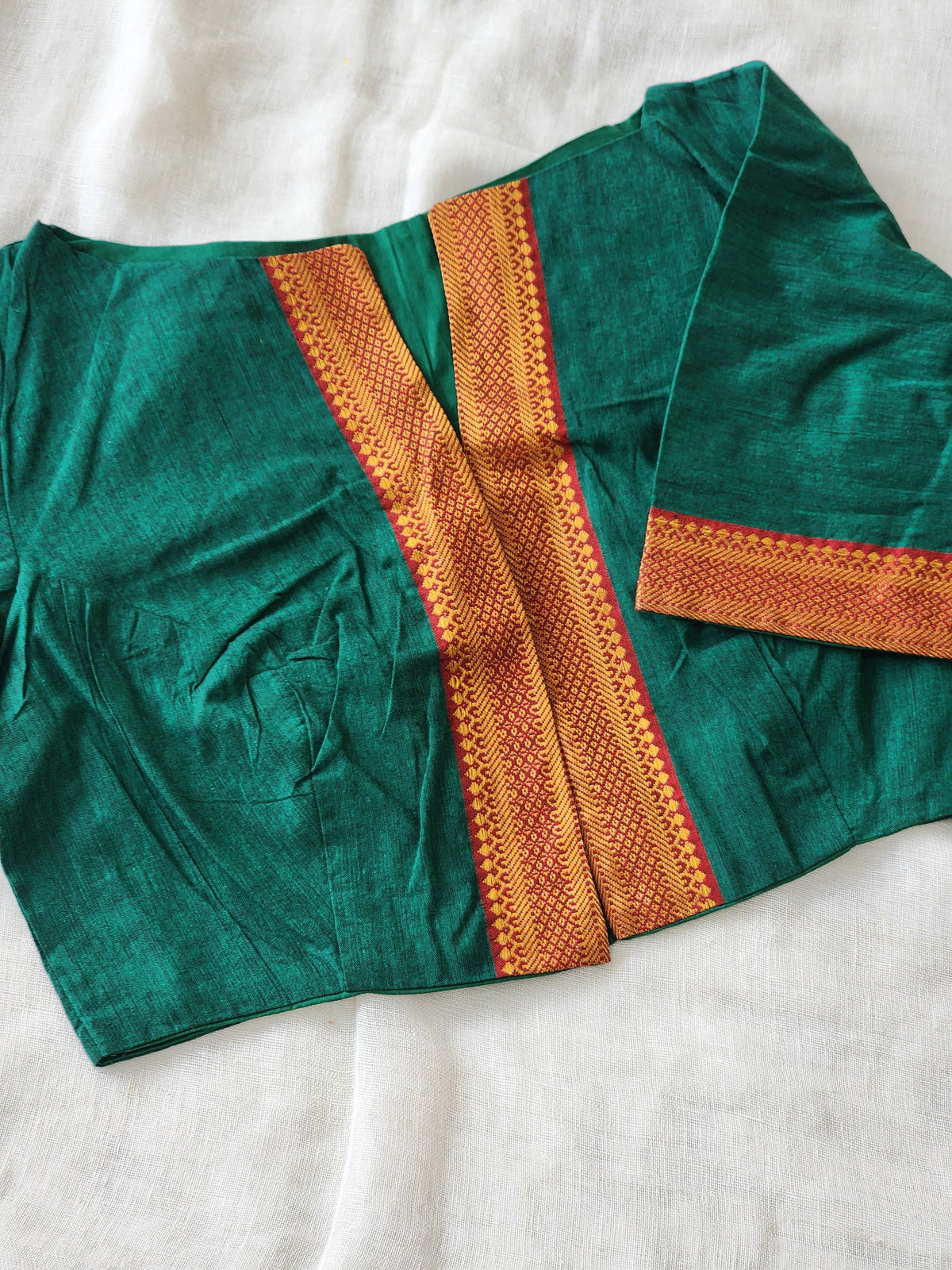 Green Manglagiri Cotton Blouse
