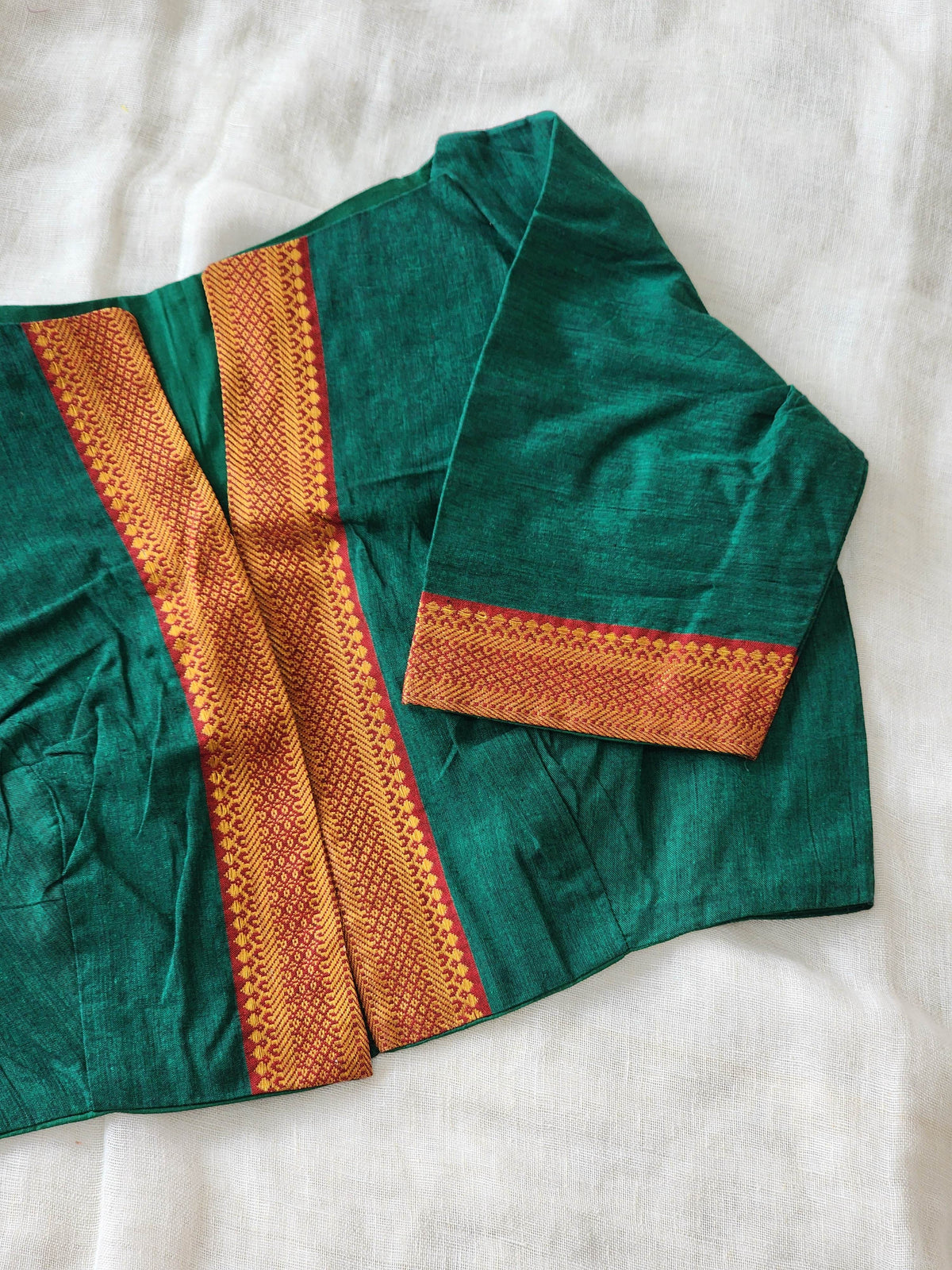 Green Manglagiri Cotton Blouse