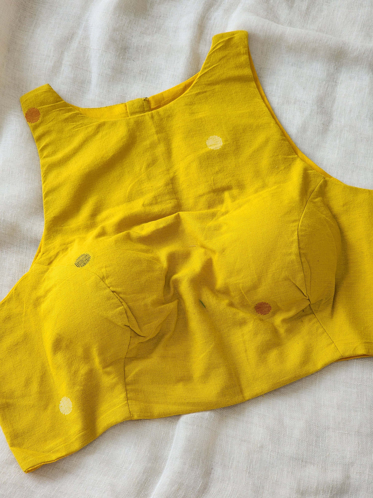 Mustard Purple Cotton Blouse