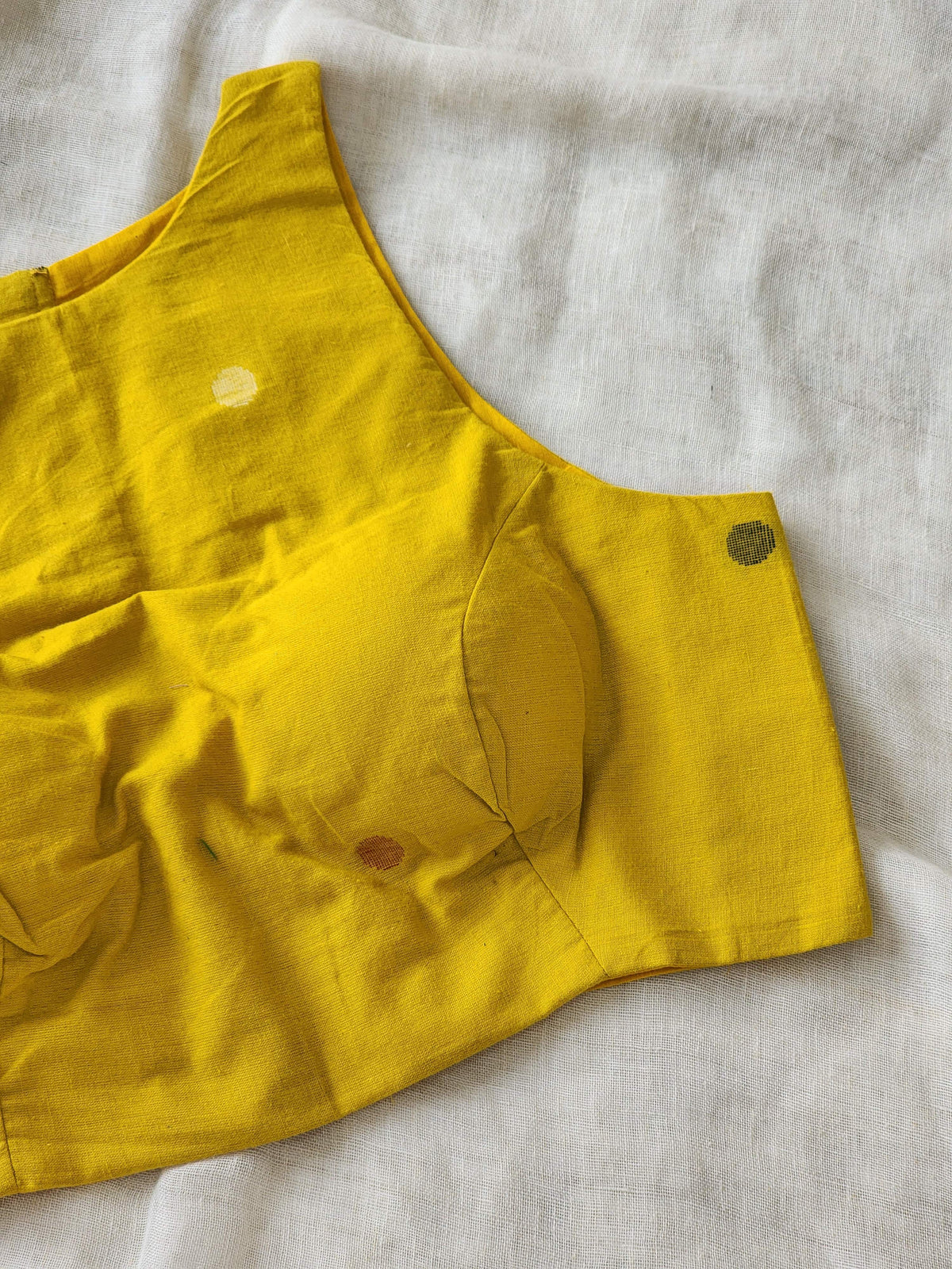 Mustard Purple Cotton Blouse