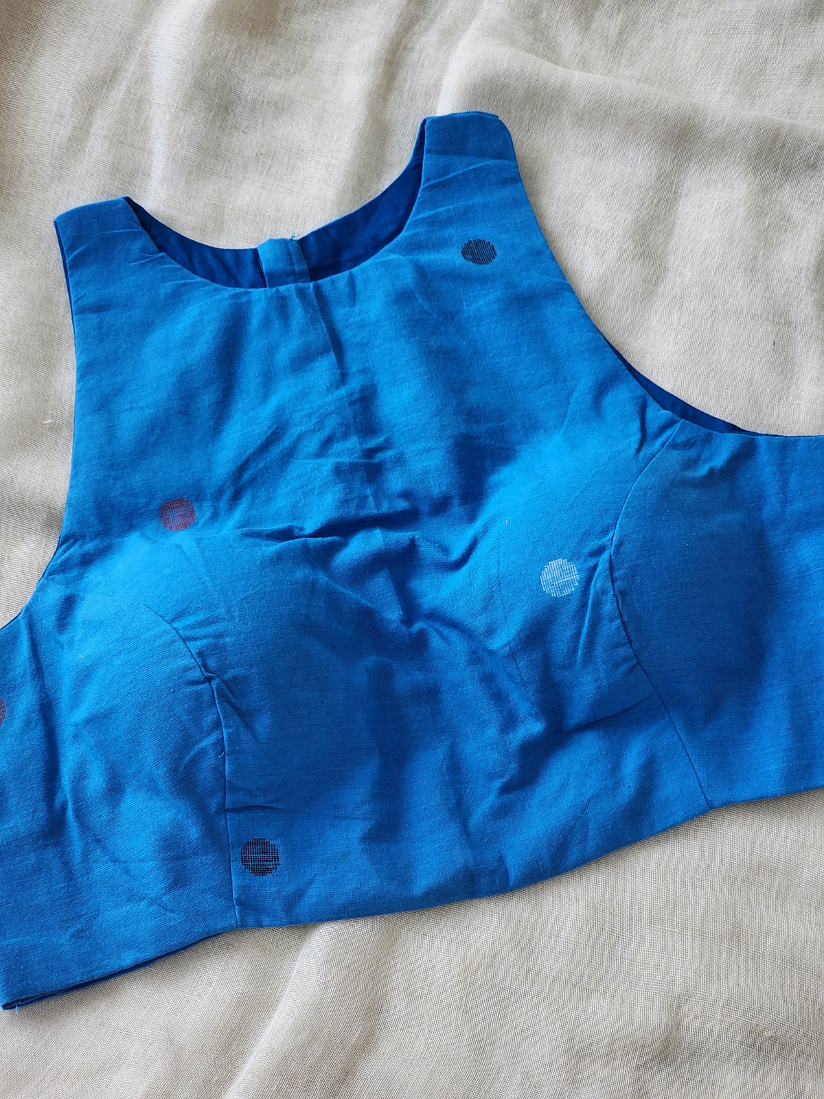 Blue Cotton Blouse