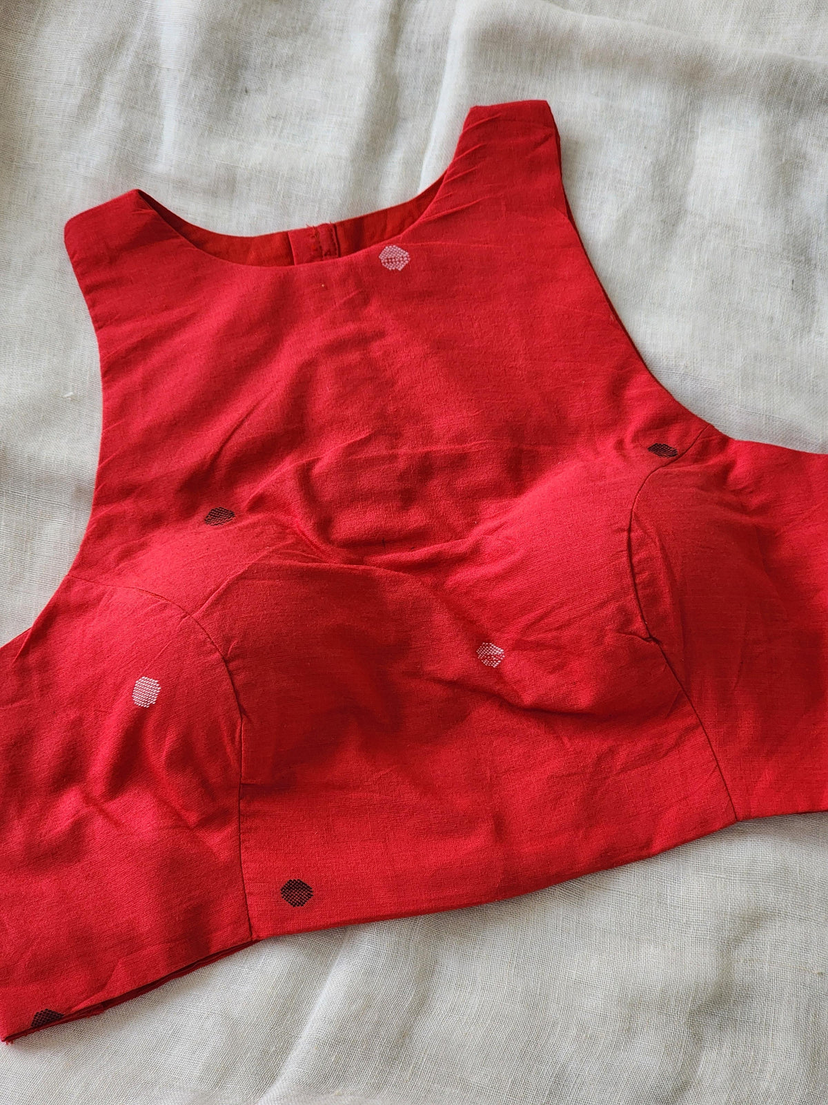 Red Cotton Blouse