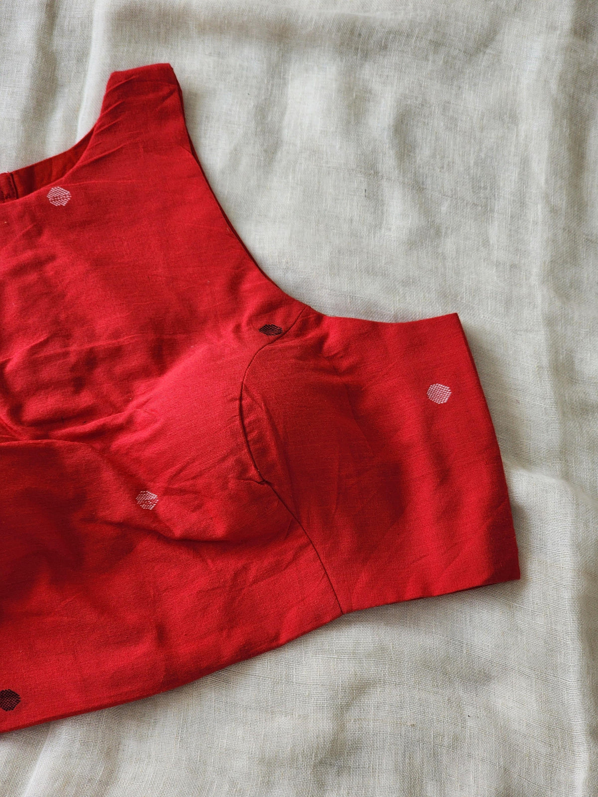 Red Cotton Blouse