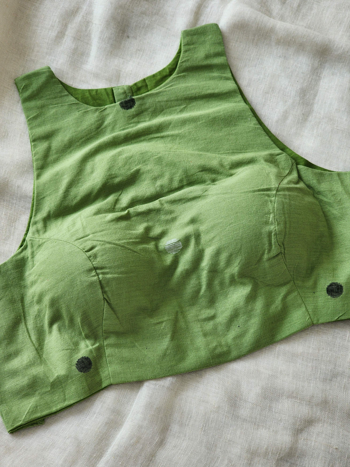 Olive Green Cotton Blouse