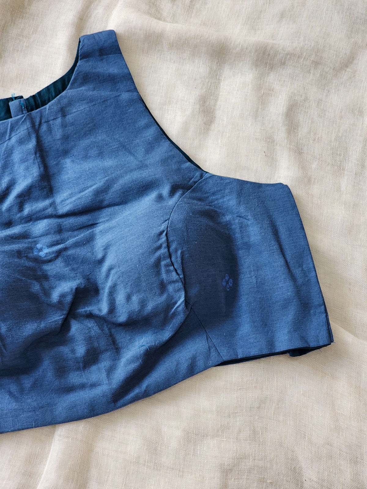 Dark Blue Cotton Blouse