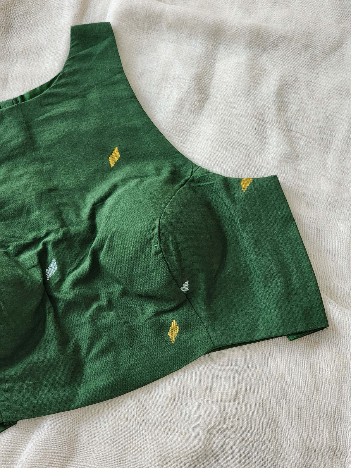 Dark Green Cotton Blouse
