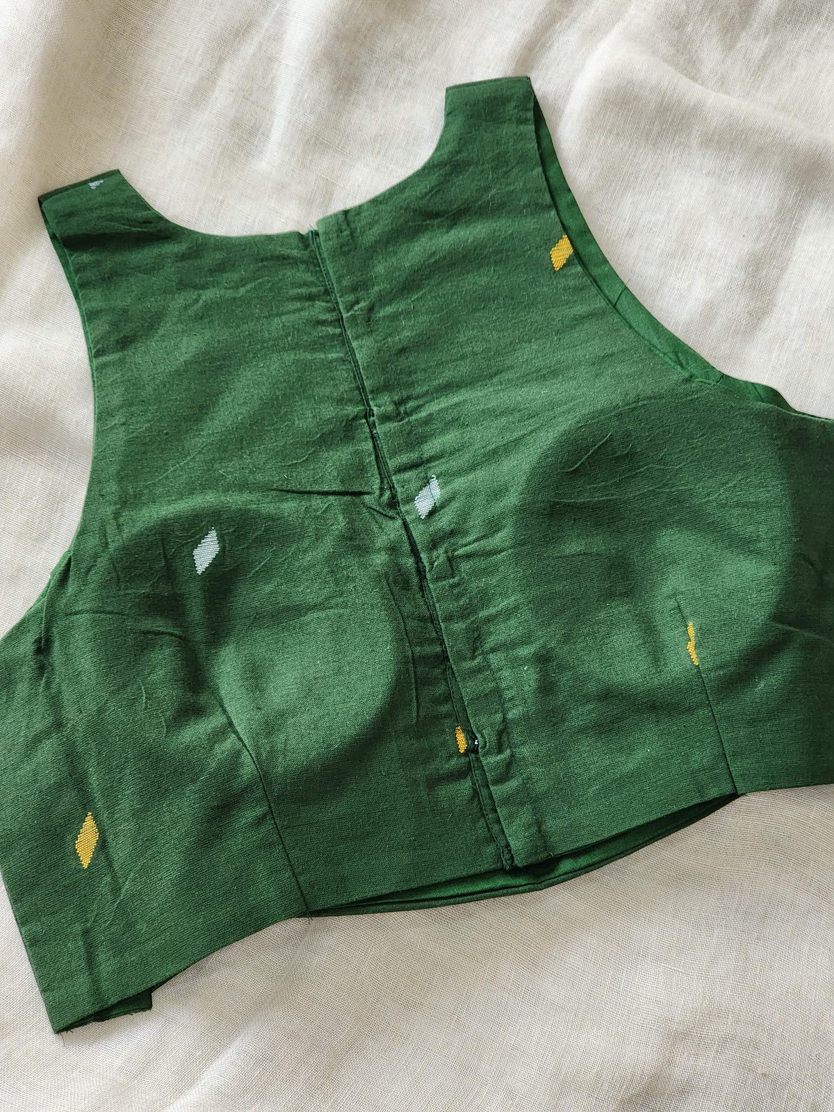 Dark Green Cotton Blouse