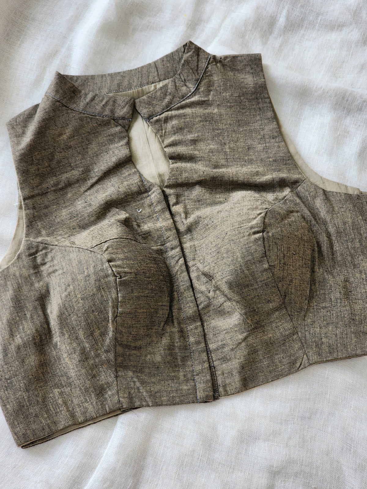 Brown Manglagiri Cotton Blouse