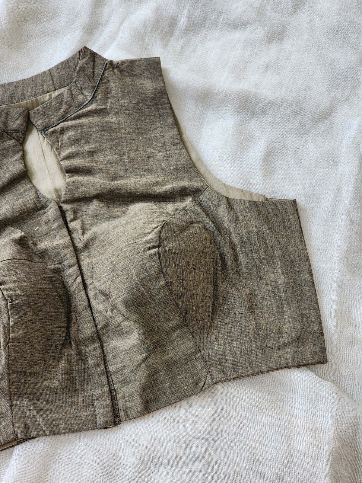 Brown Manglagiri Cotton Blouse