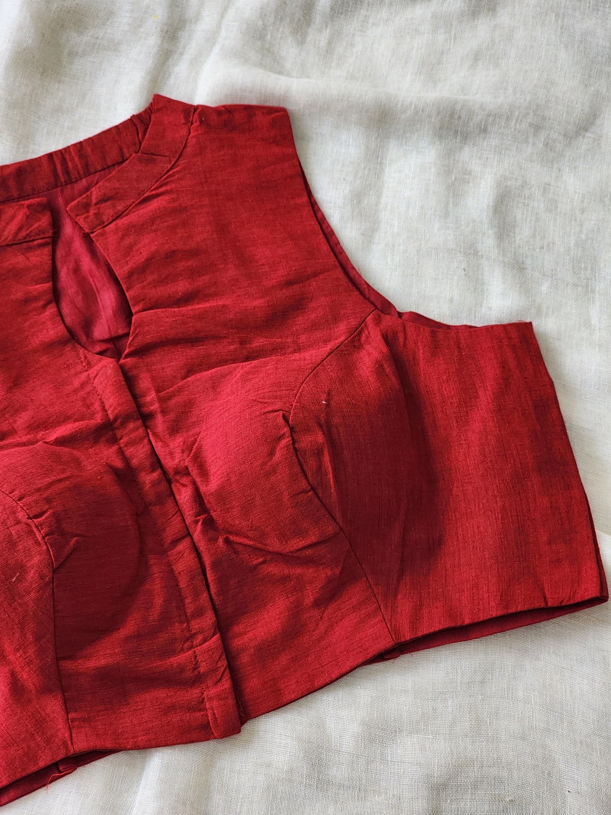 Red Manglagiri Cotton Blouse