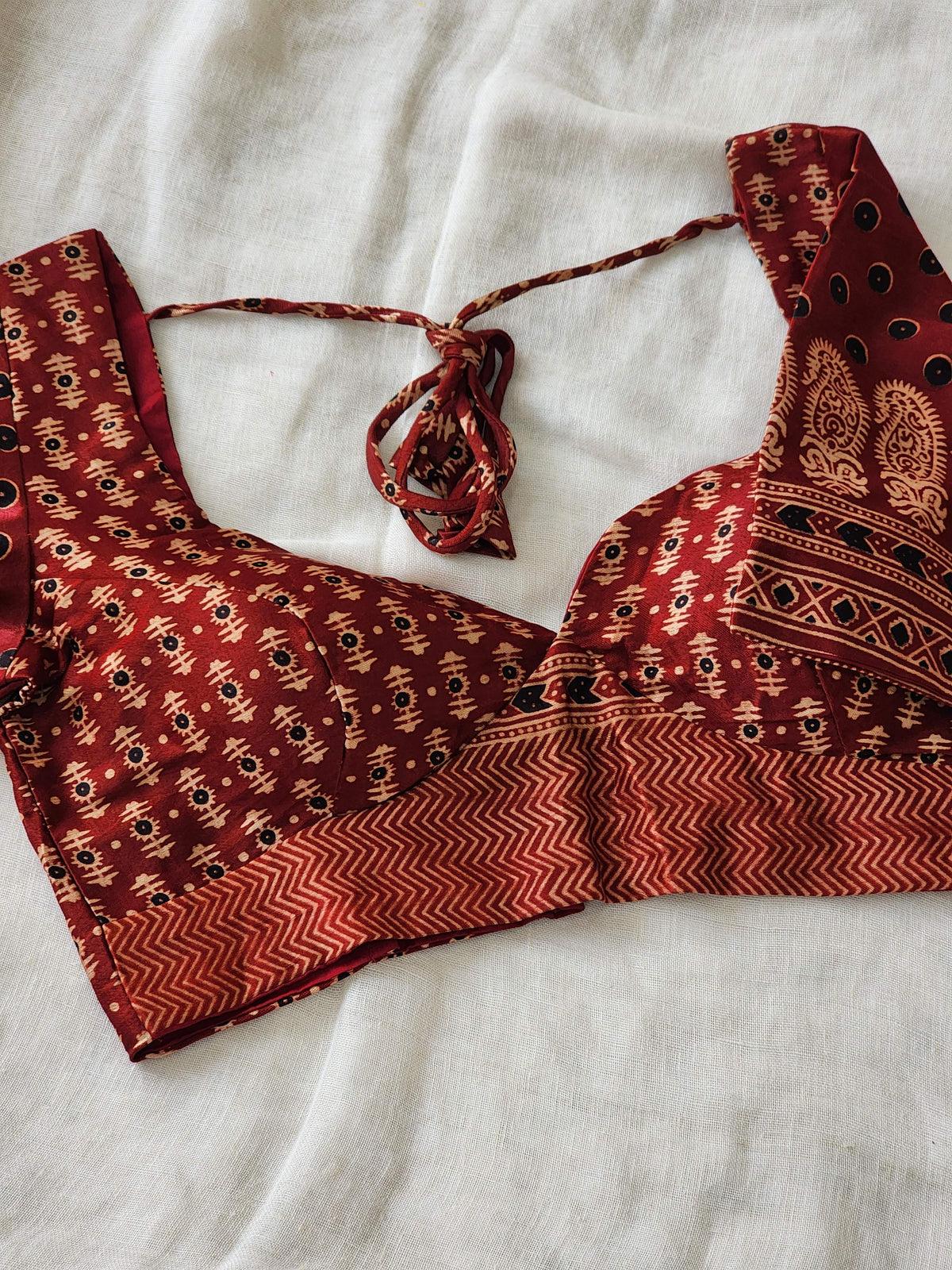 Maroon modal silk blouse