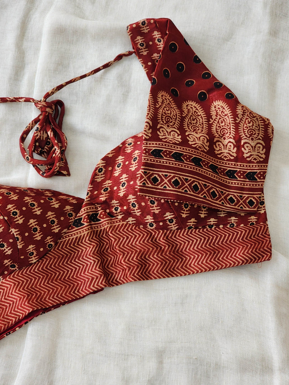 Maroon modal silk blouse