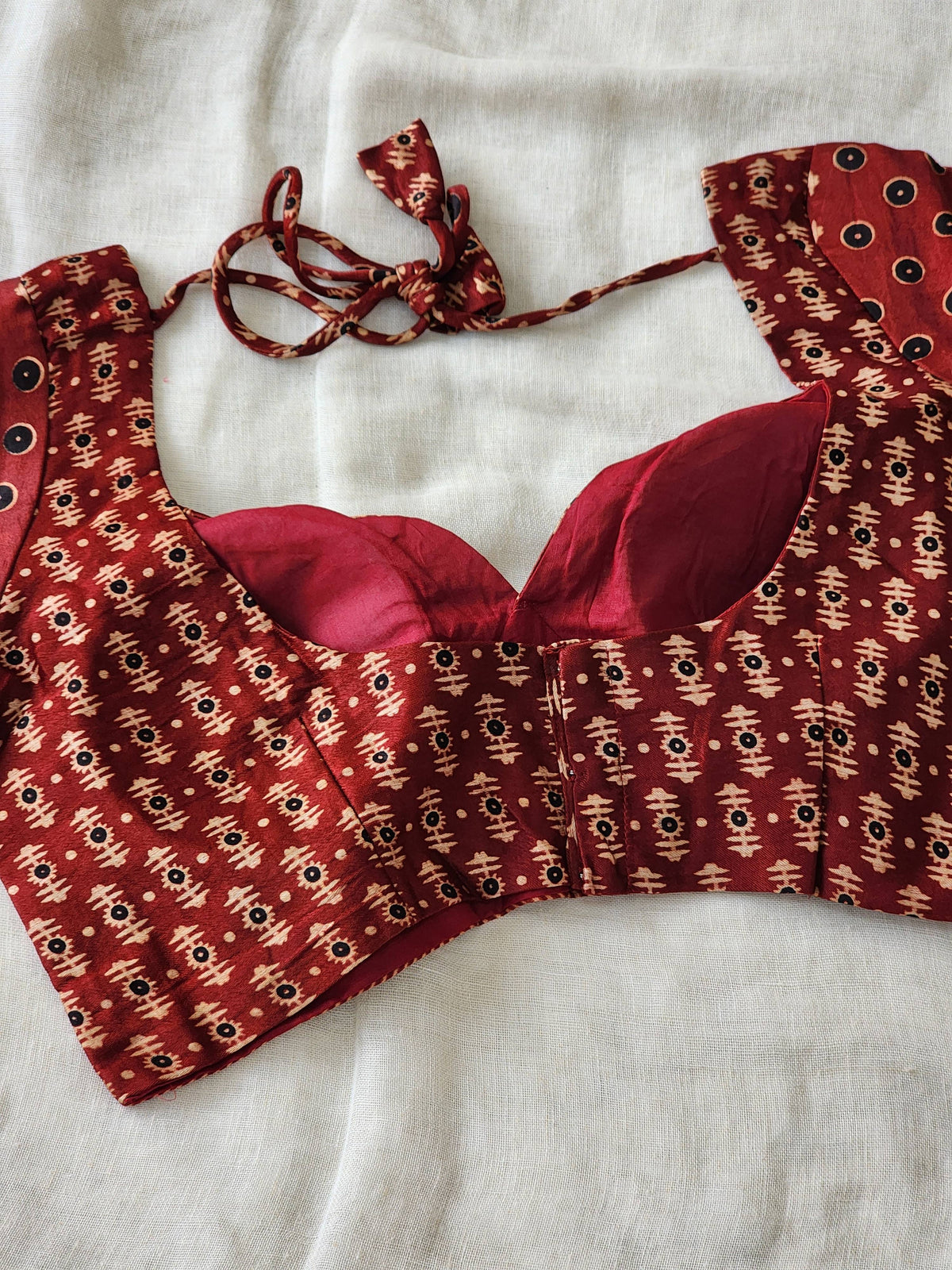 Maroon modal silk blouse