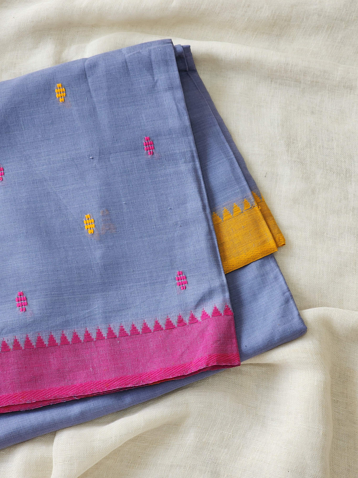 Blue Dhonekhali Cotton Saree