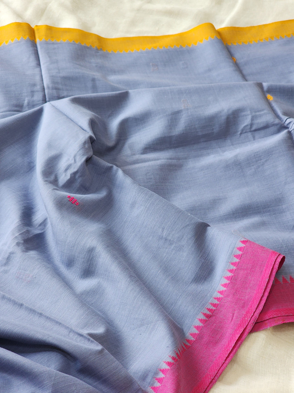 Blue Dhonekhali Cotton Saree