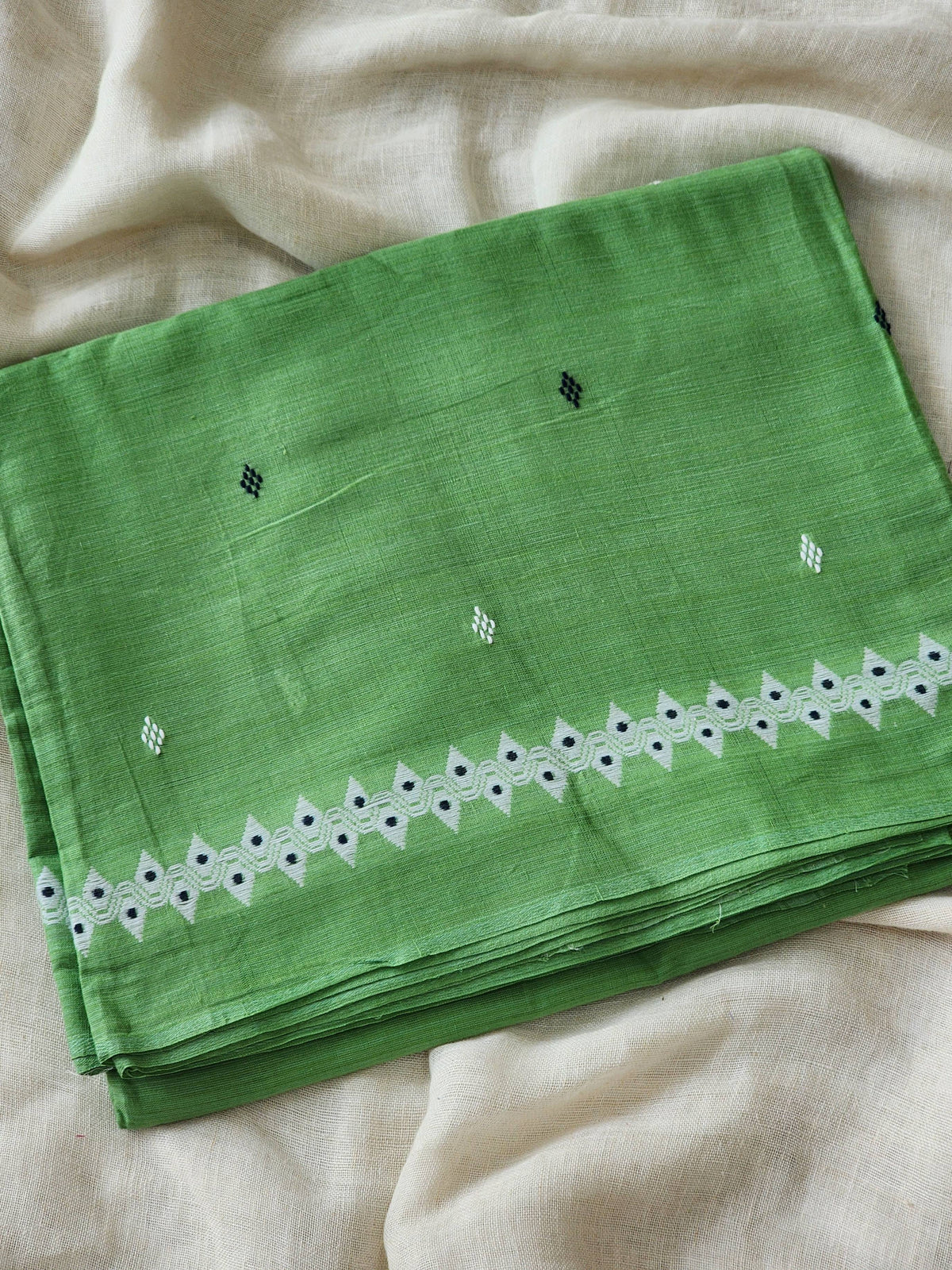 Green Dhonekhali Cotton Saree