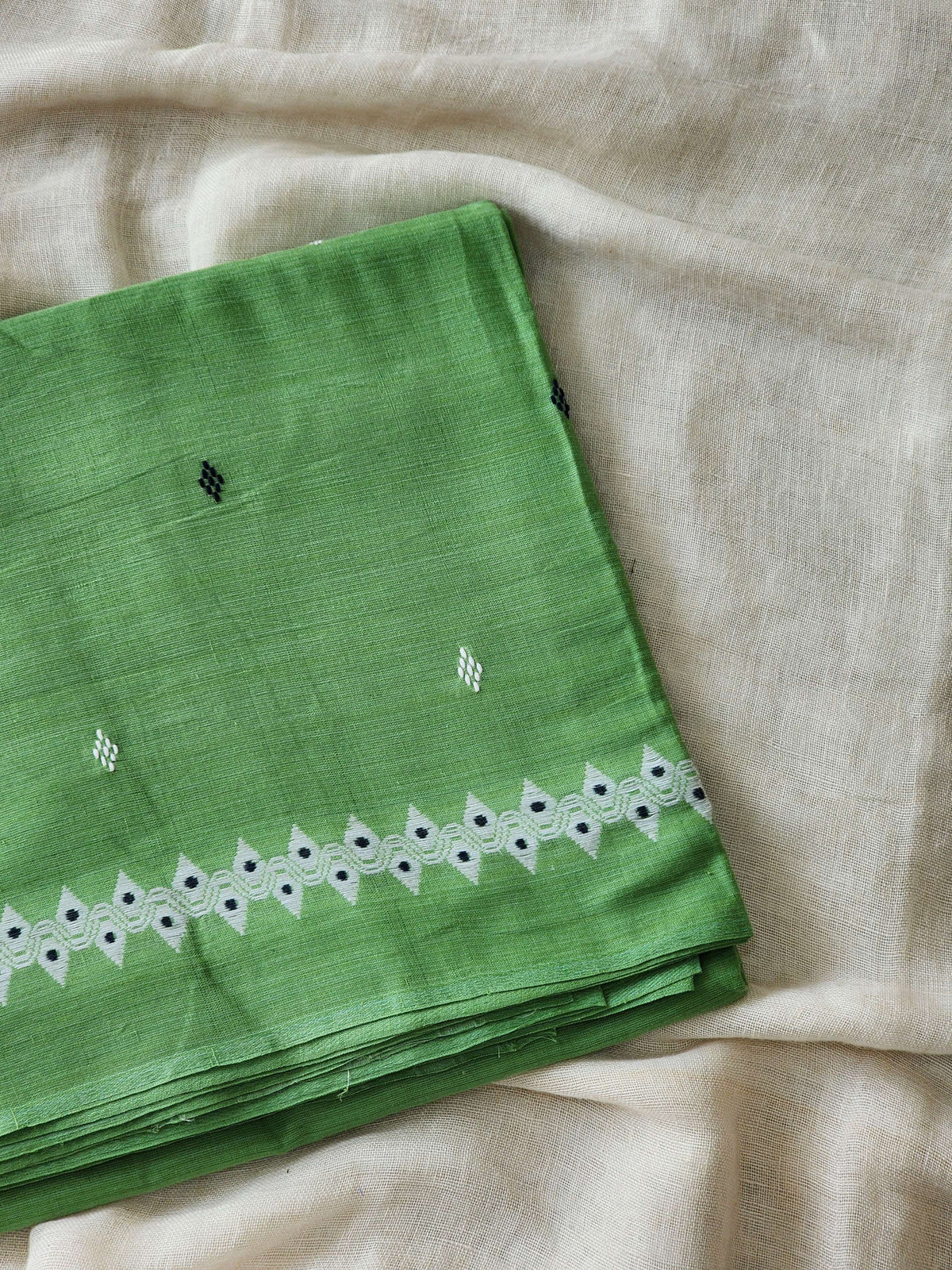 Green Dhonekhali Cotton Saree
