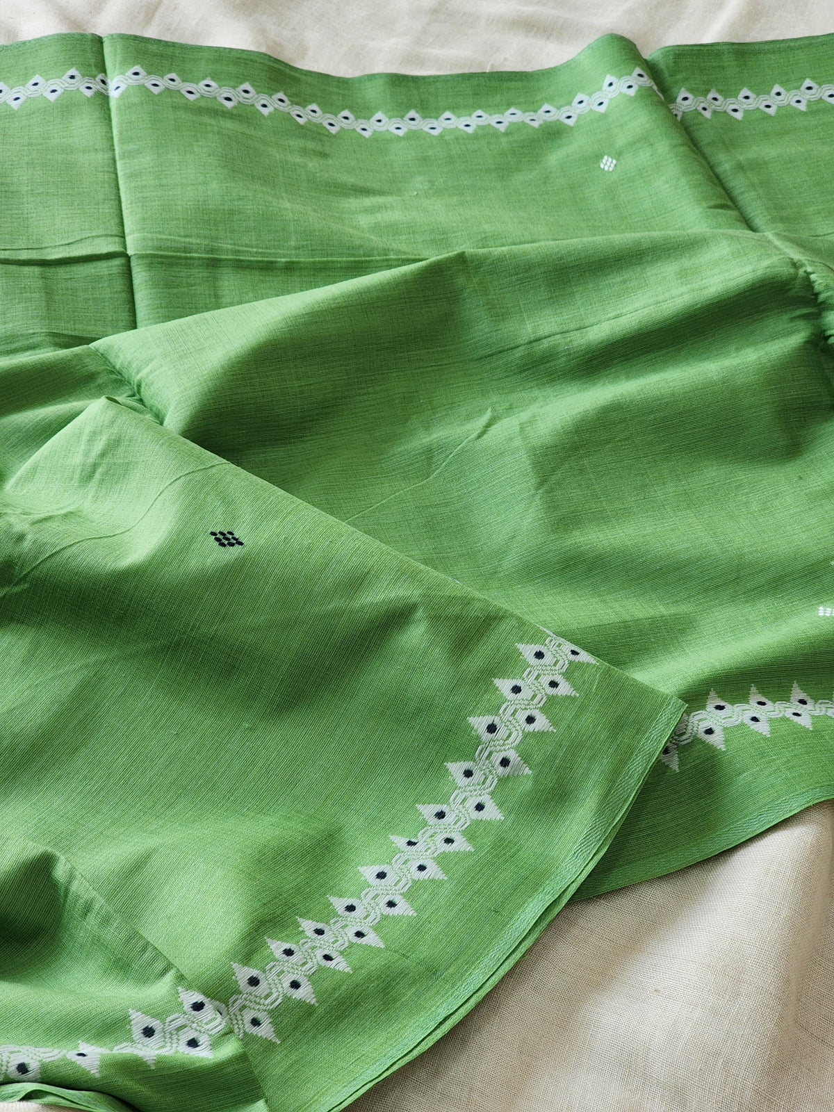 Green Dhonekhali Cotton Saree