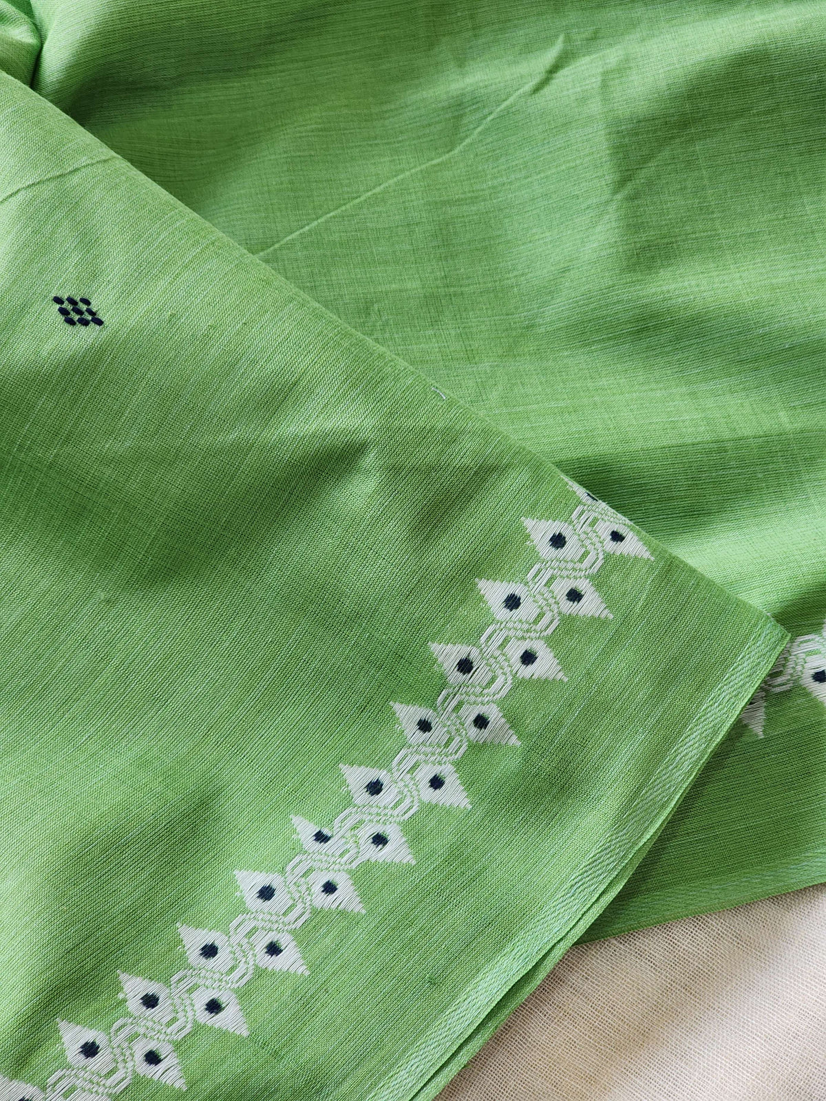 Green Dhonekhali Cotton Saree