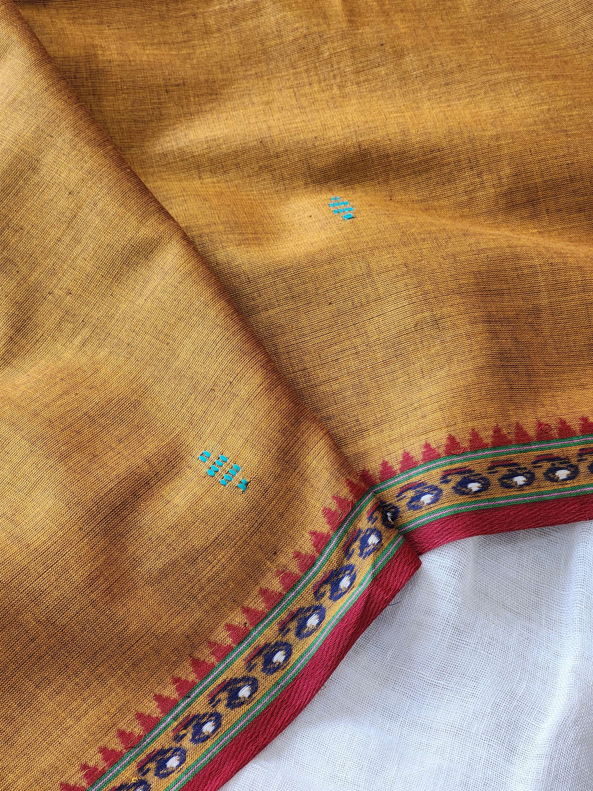 Brown Dhonekhali Cotton Saree