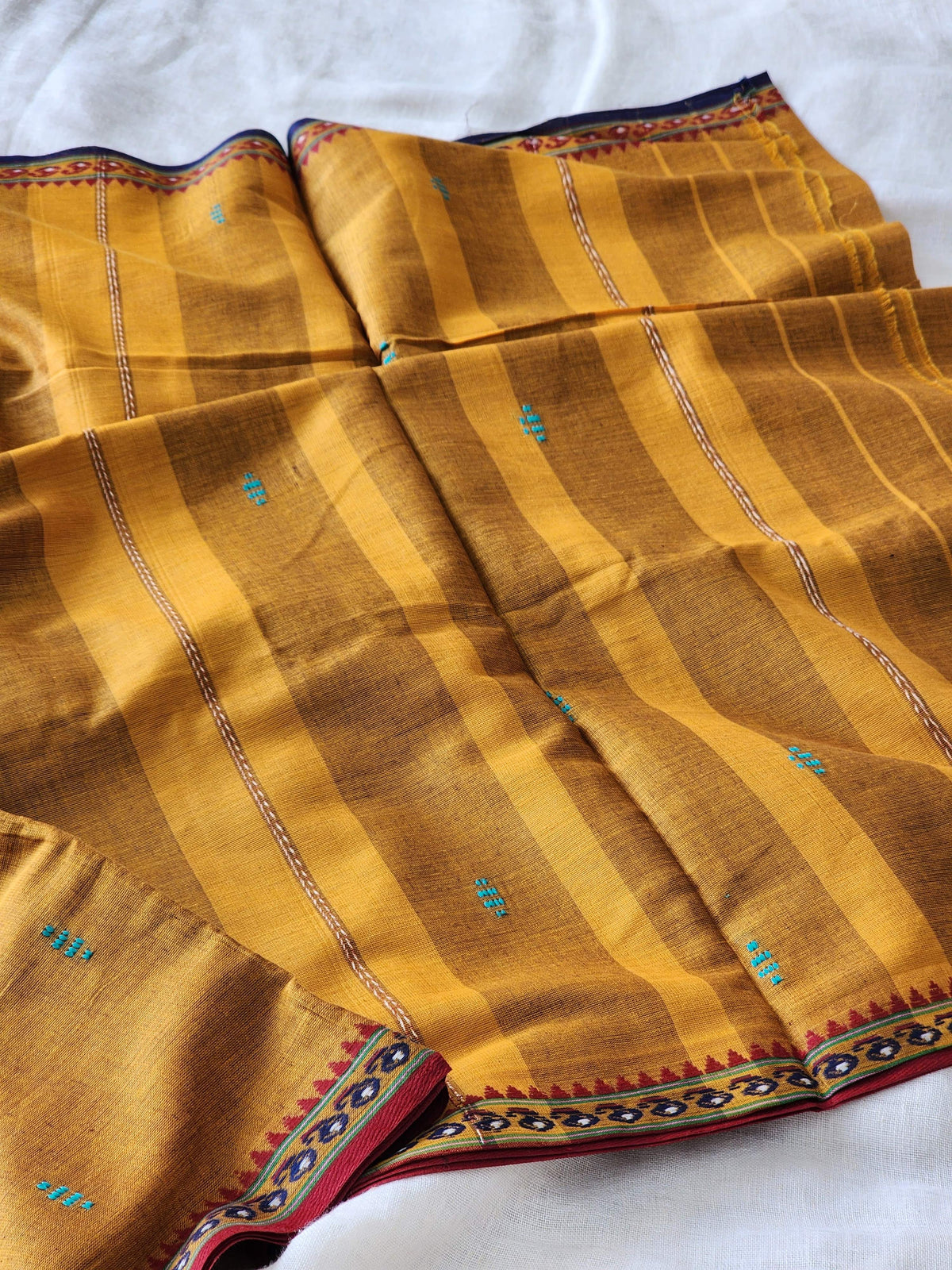 Brown Dhonekhali Cotton Saree