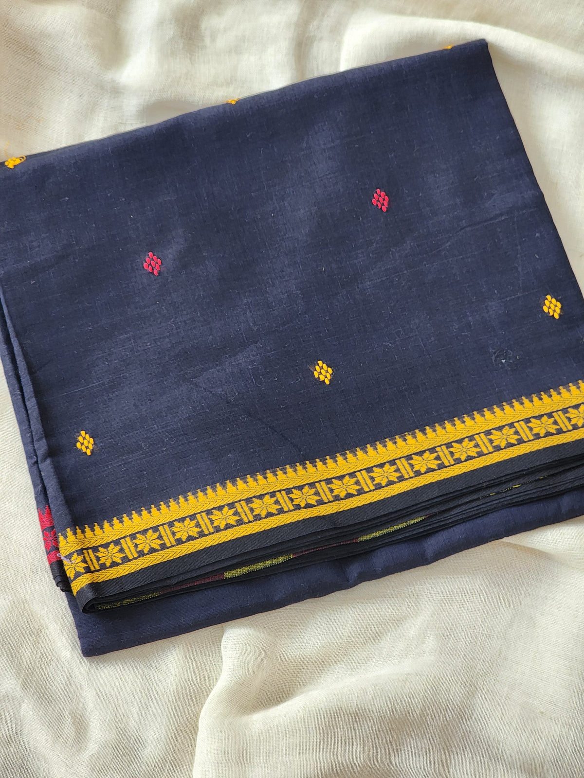 Black Dhonekhali Cotton Saree