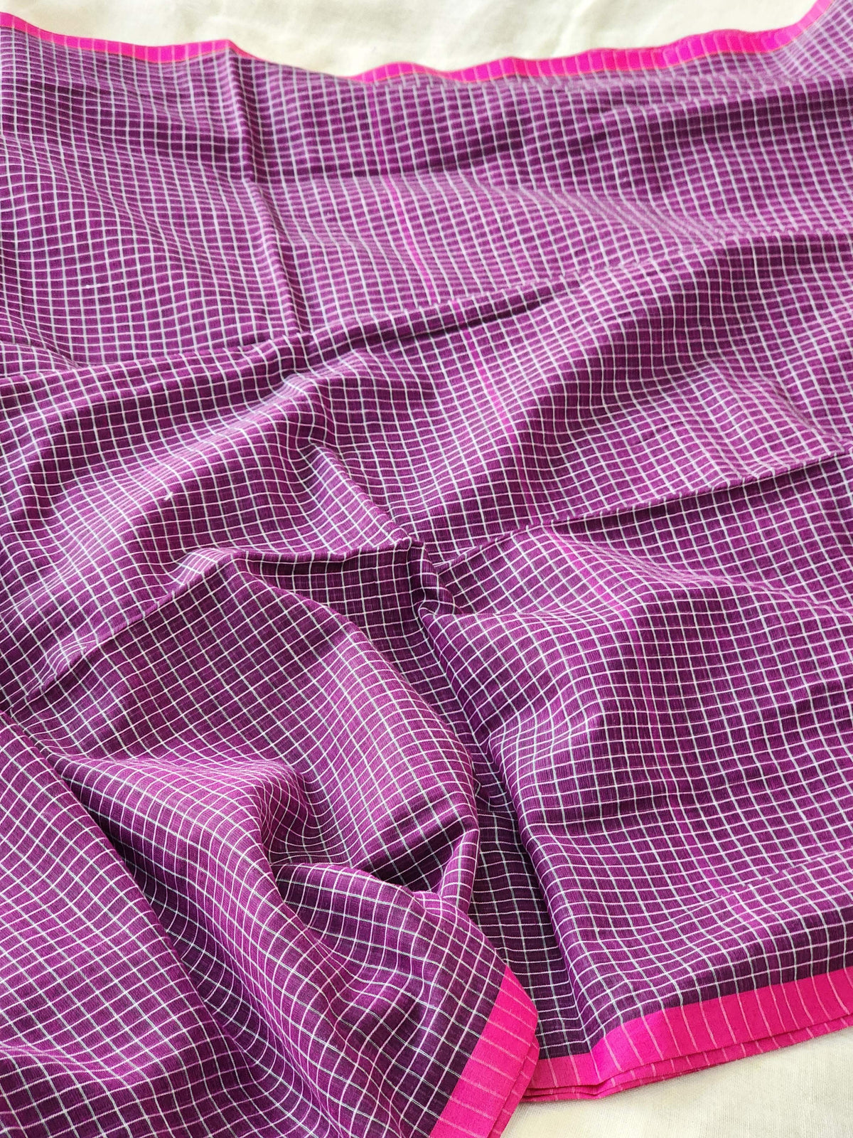 Purple Cotton Handloom Saree