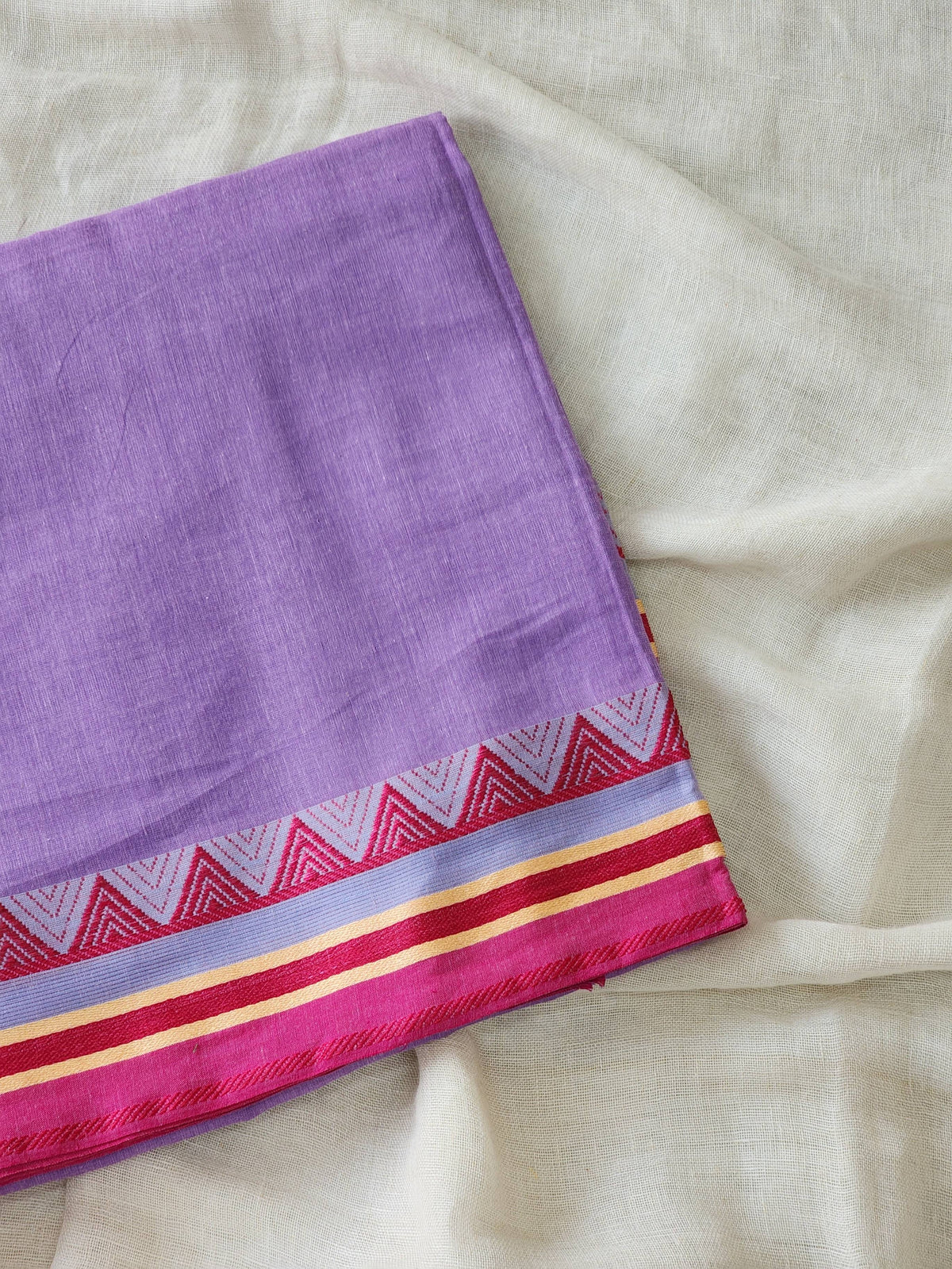 Purple Dhonekhali Cotton Saree