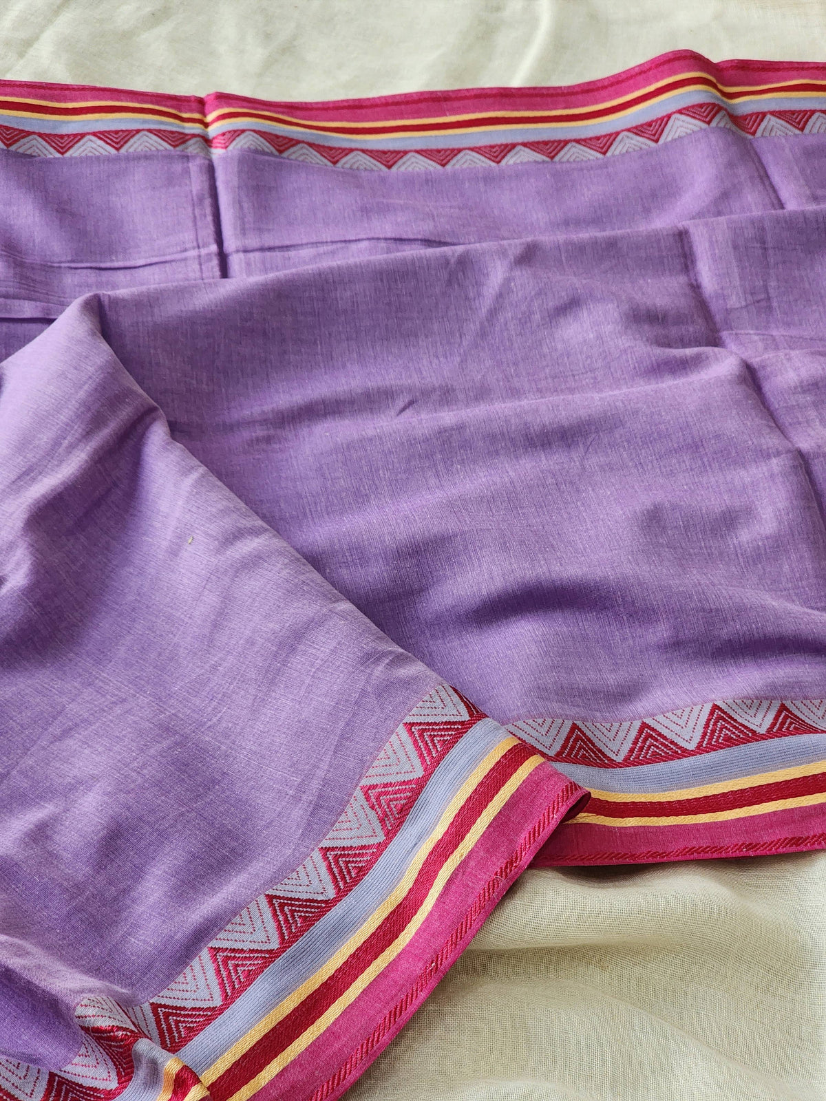 Purple Dhonekhali Cotton Saree