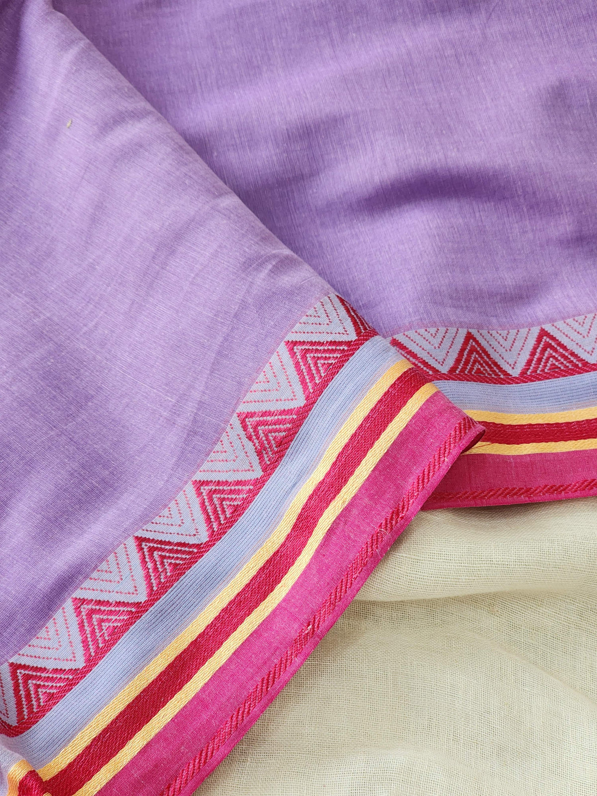Purple Dhonekhali Cotton Saree