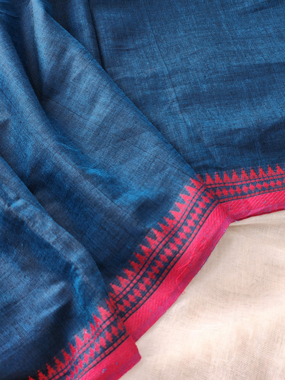 Blue Dhonekhali Cotton Saree