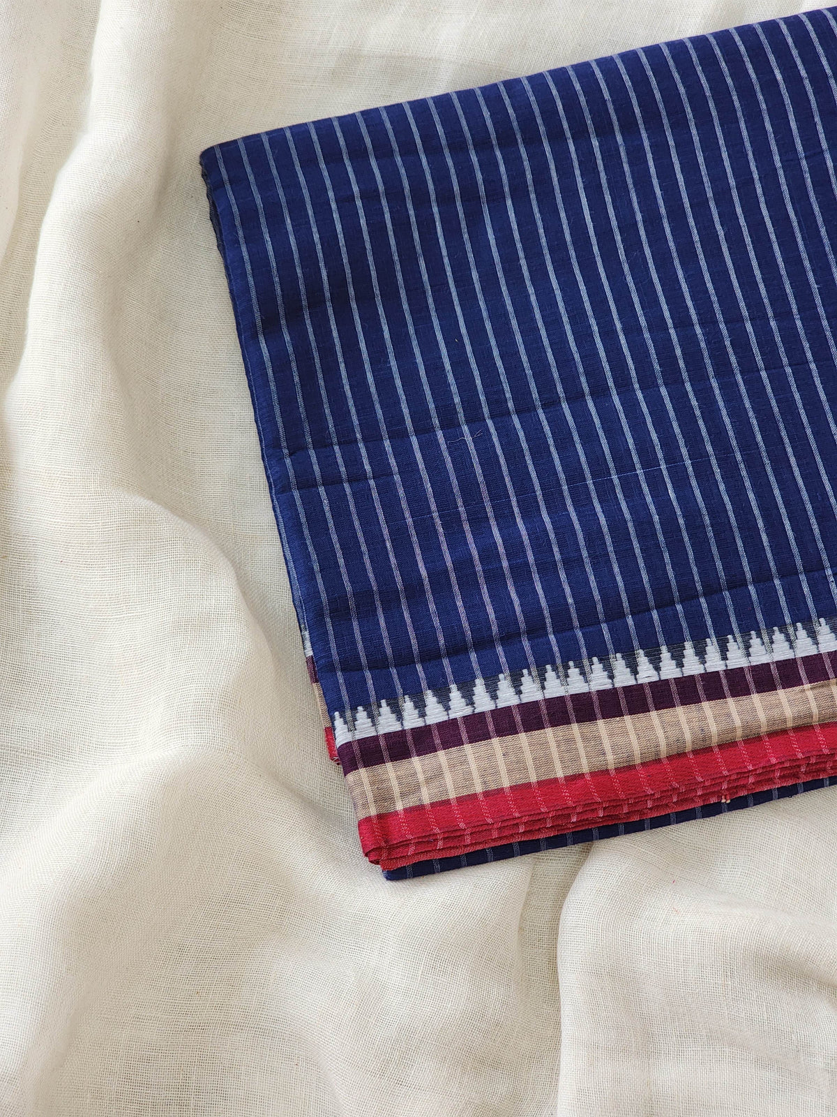 Blue Dhonekhali Cotton Saree