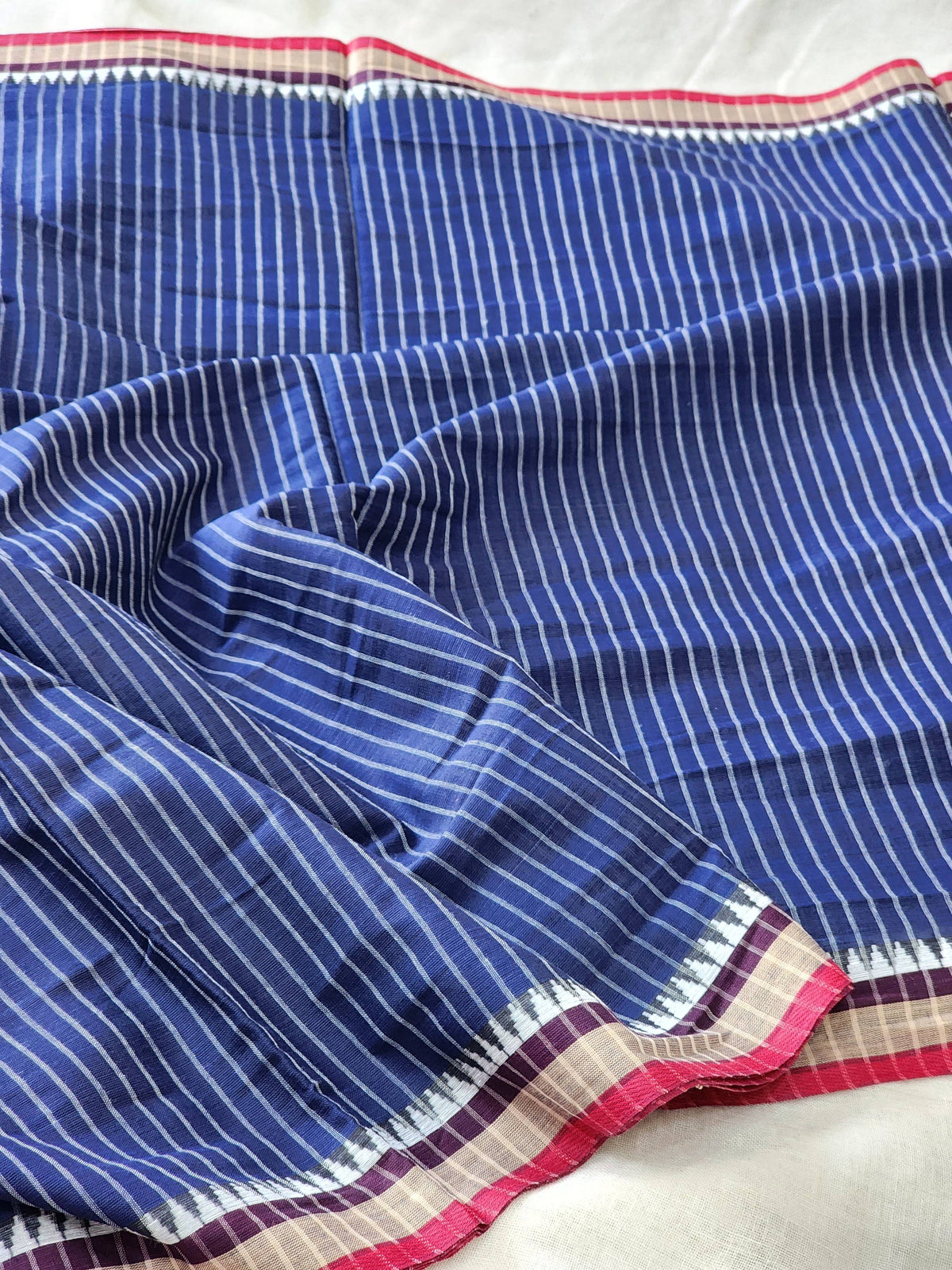 Blue Dhonekhali Cotton Saree