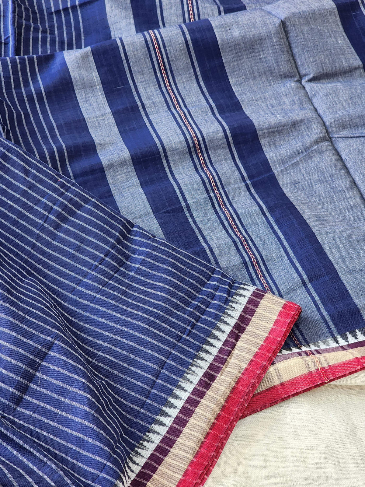 Blue Dhonekhali Cotton Saree