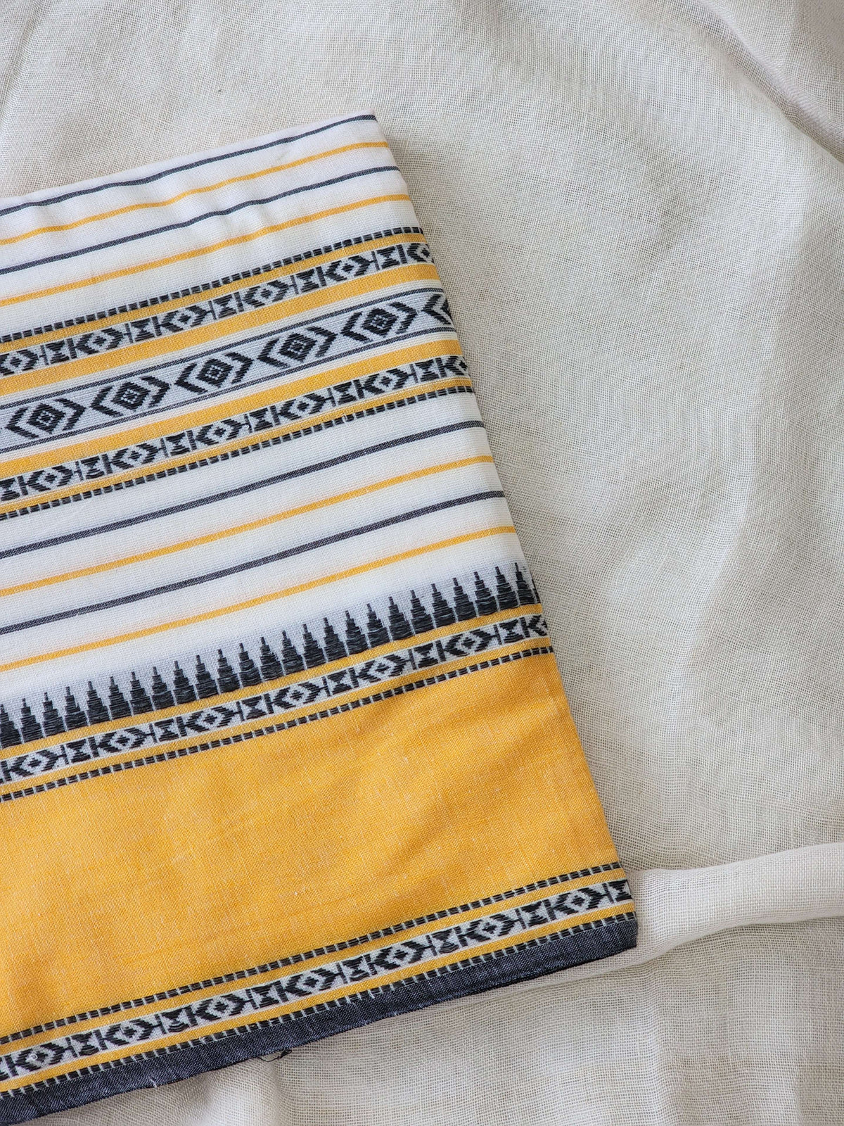 White Dhonekhali Cotton Saree