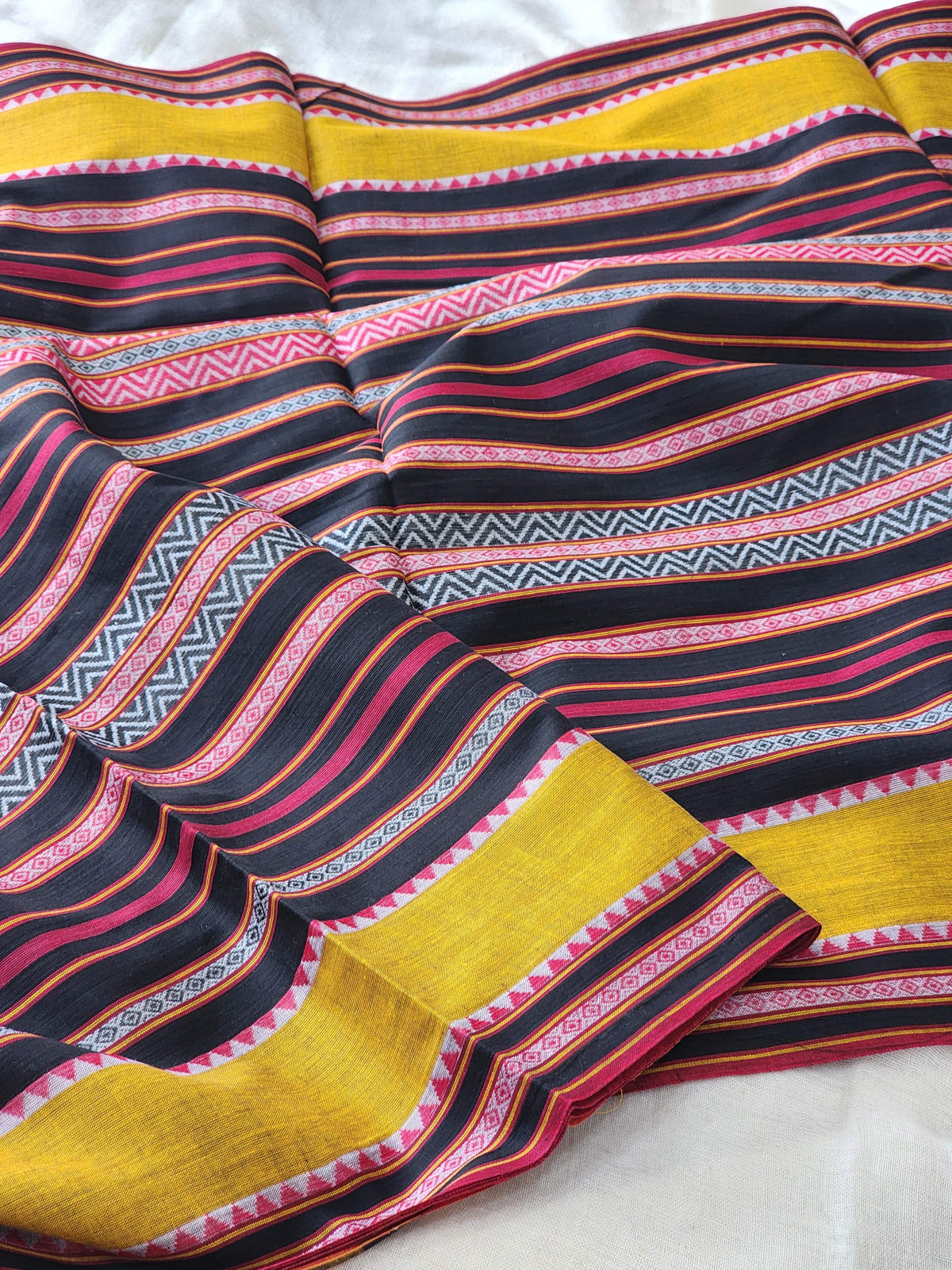 Black Dhonekhali Cotton Saree