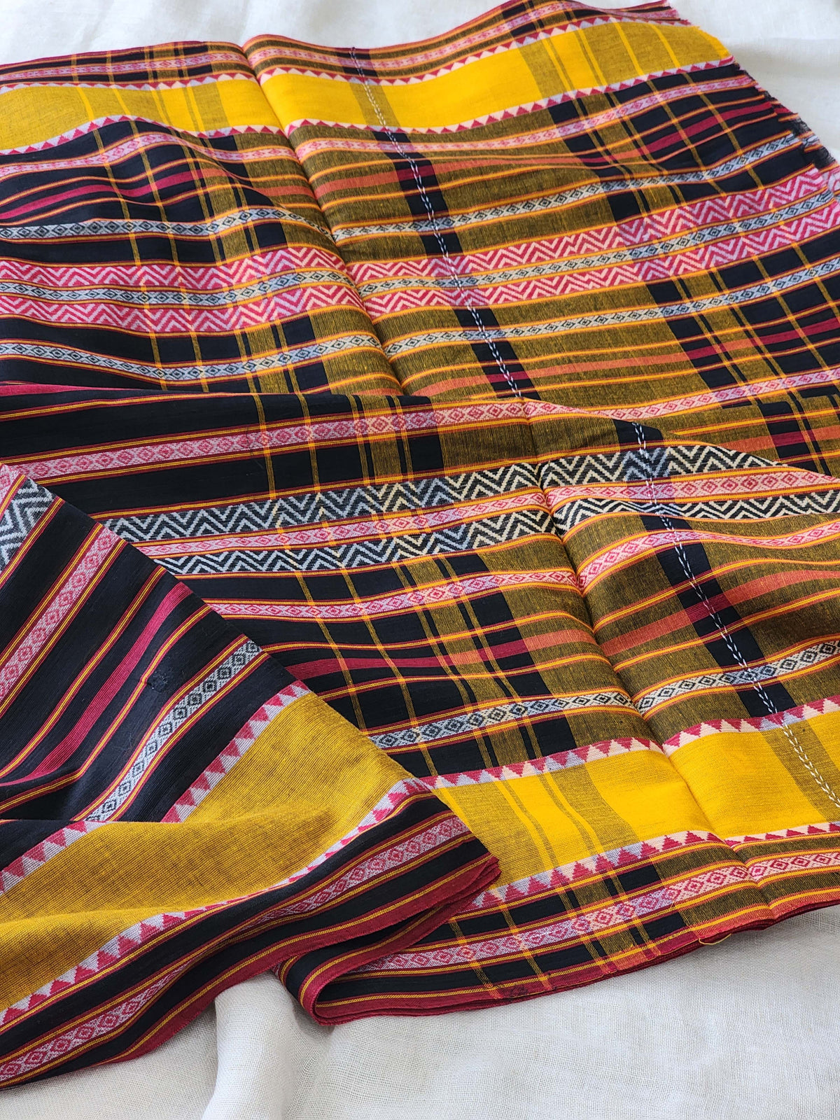 Black Dhonekhali Cotton Saree
