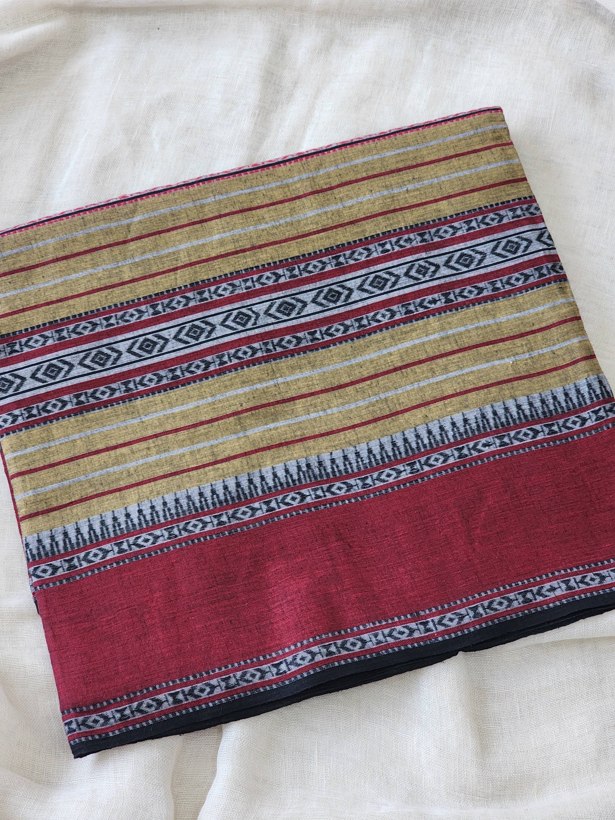 Brown Dhonekhali Cotton Saree